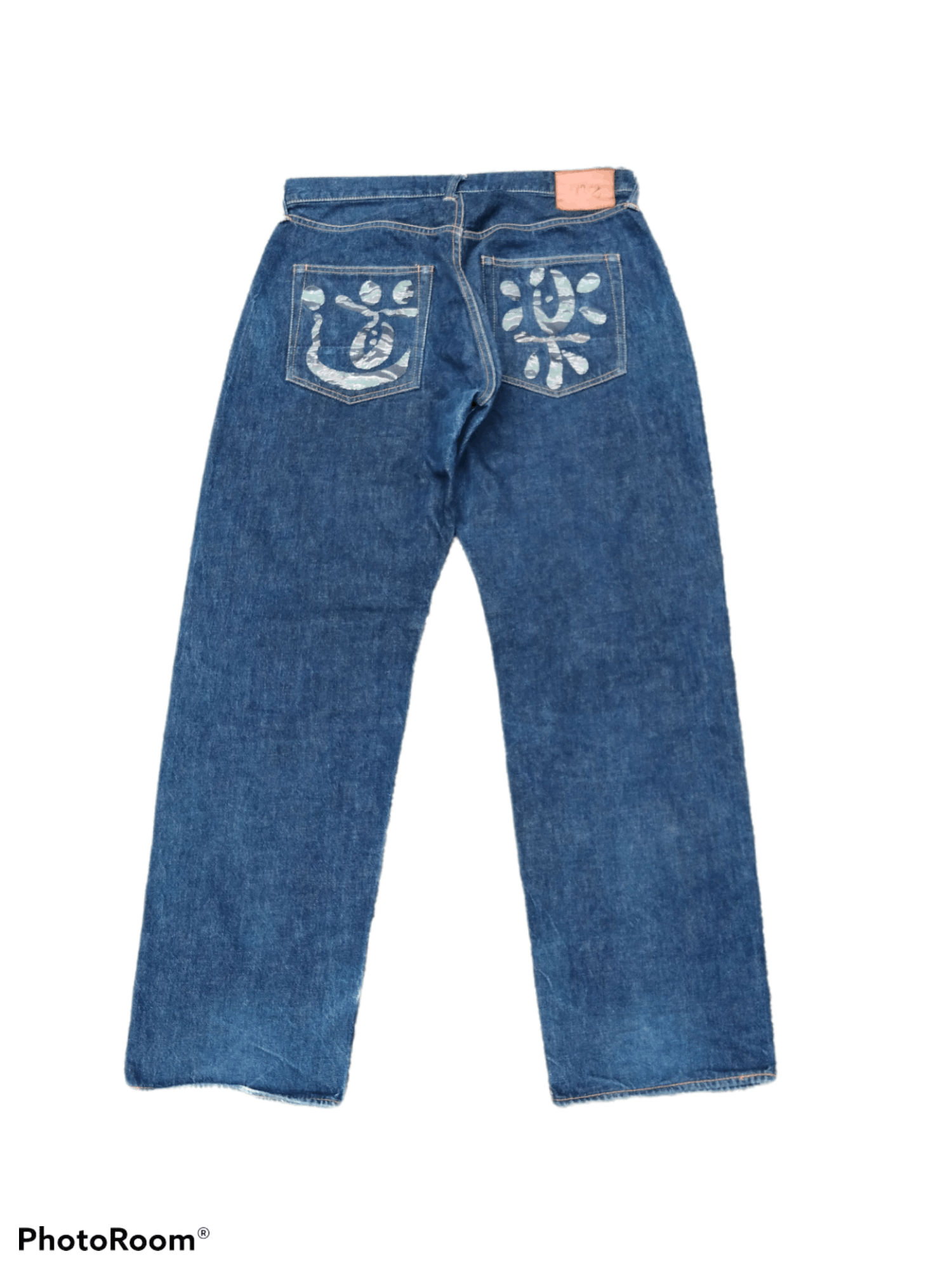 image of Limited Edition Evisu Selvedge Dowluck Camo 2001 Denim in Denim Blue, Men's (Size 36)