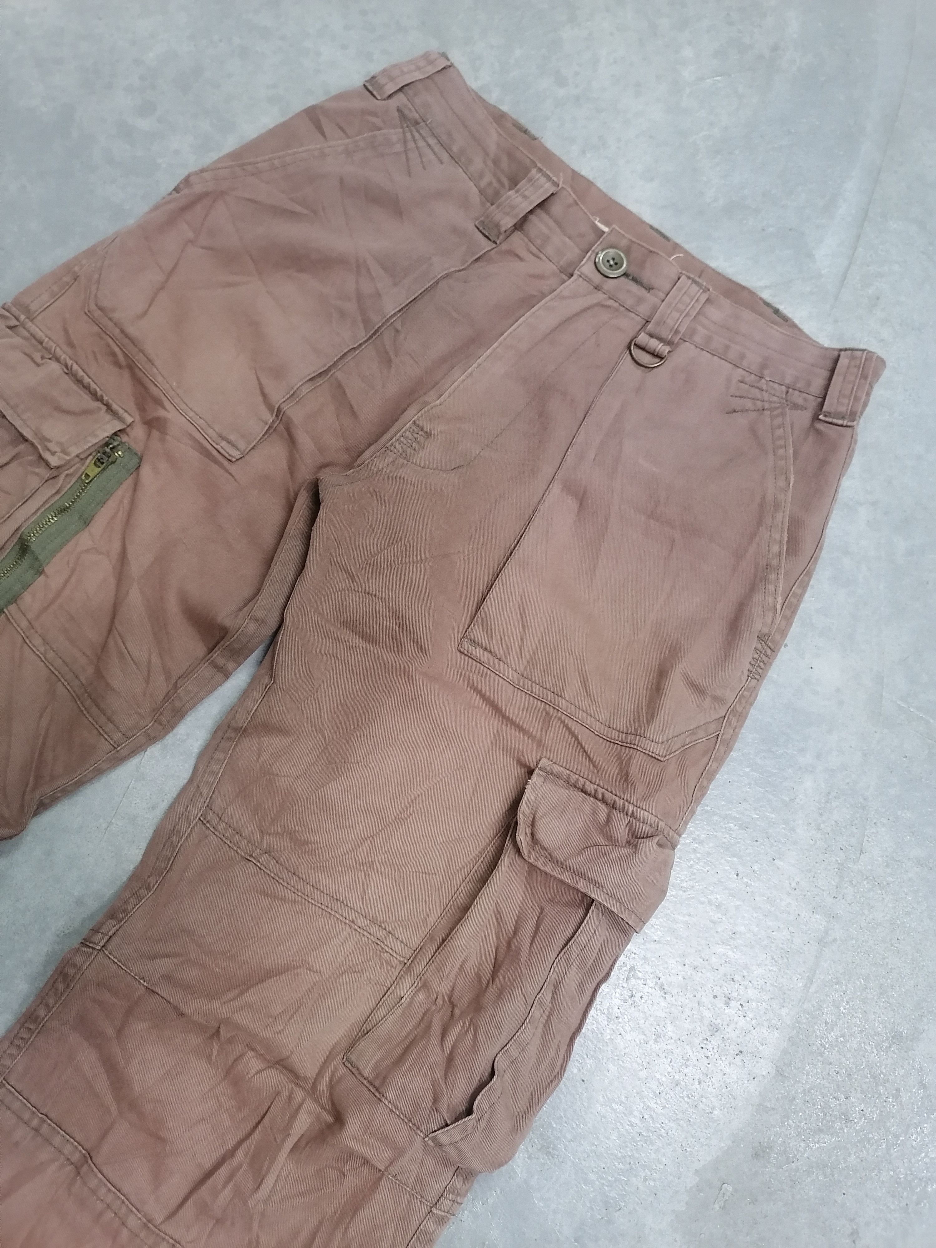 20471120 × Beauty Beast Sickkk🔥003.Army Faded Brown Tactical Parachute Pants⚡⚡⚡ Size US 29 - 4 Thumbnail