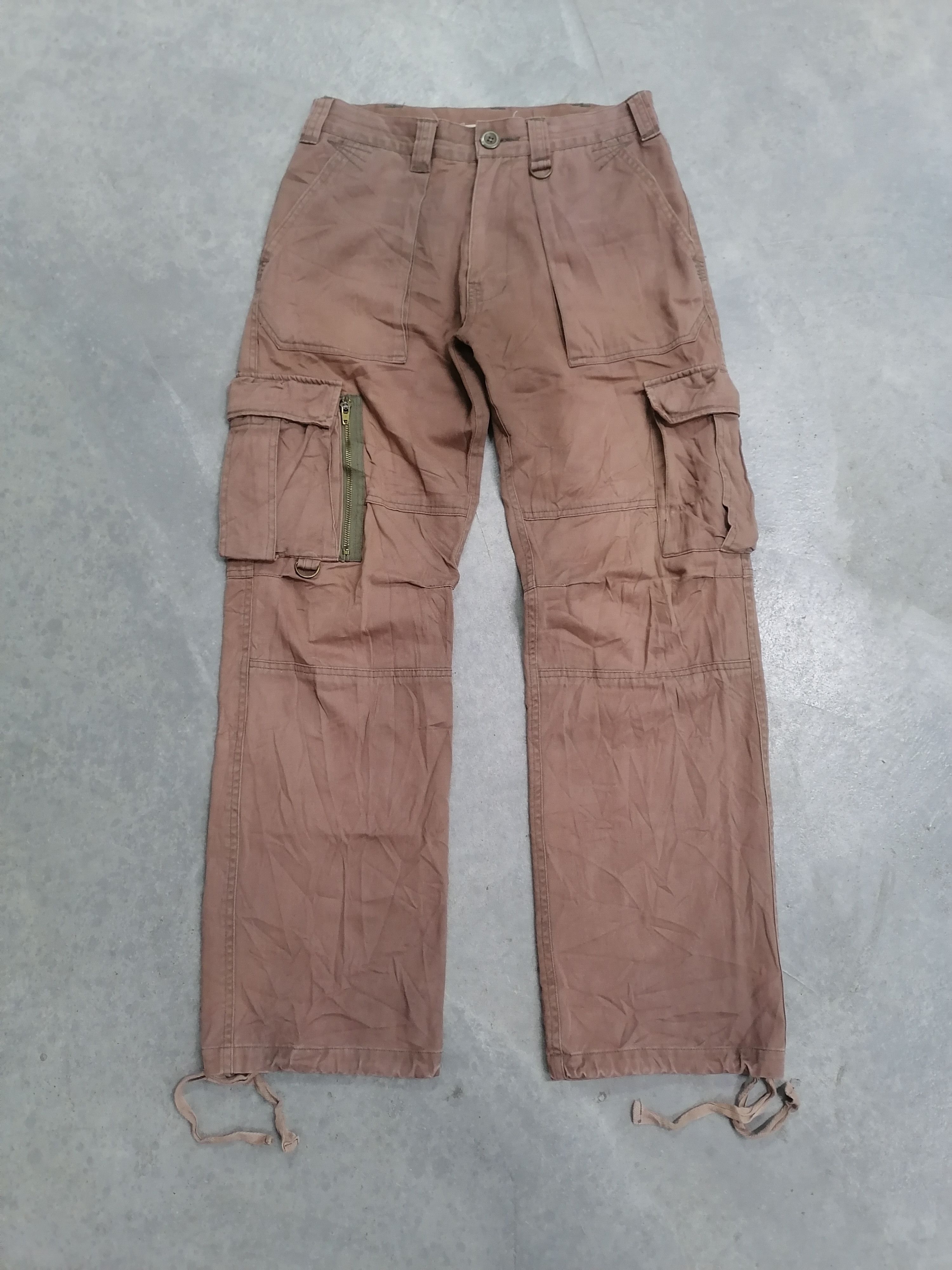 20471120 × Beauty Beast Sickkk🔥003.Army Faded Brown Tactical Parachute Pants⚡⚡⚡ Size US 29 - 2 Thumbnail