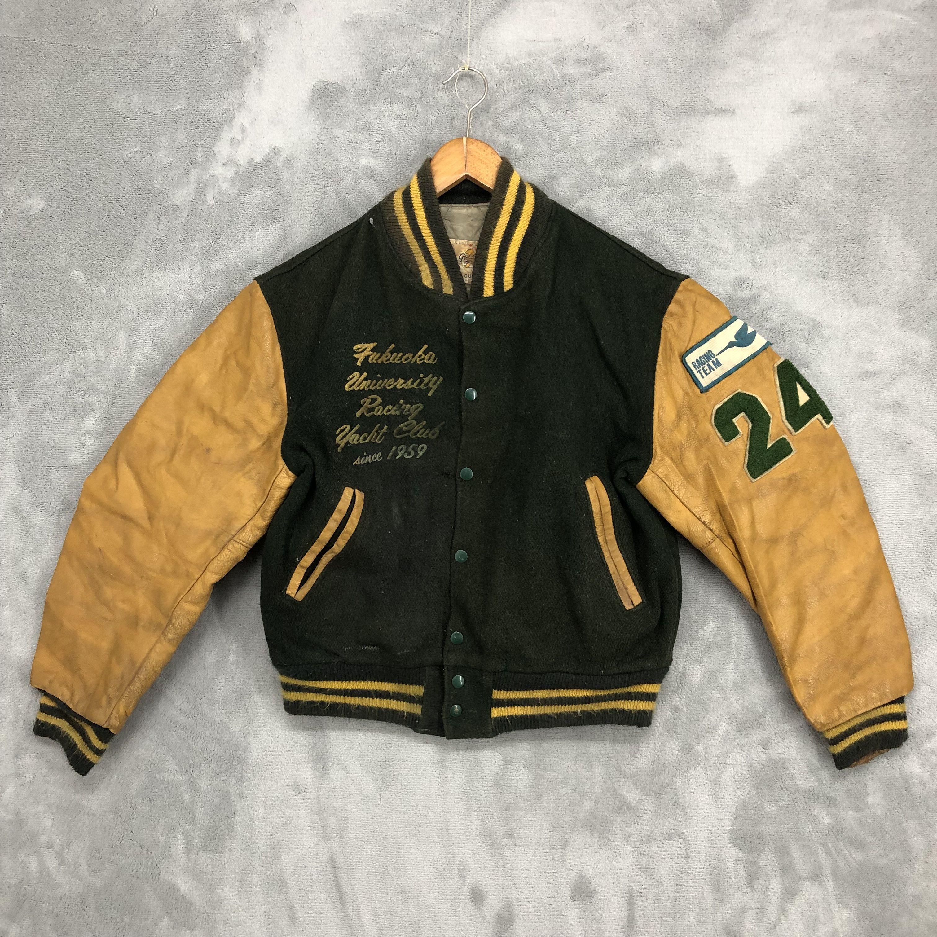 Bomber Jacket × Varsity Jacket × Vintage Vintage Fukuoka University ...