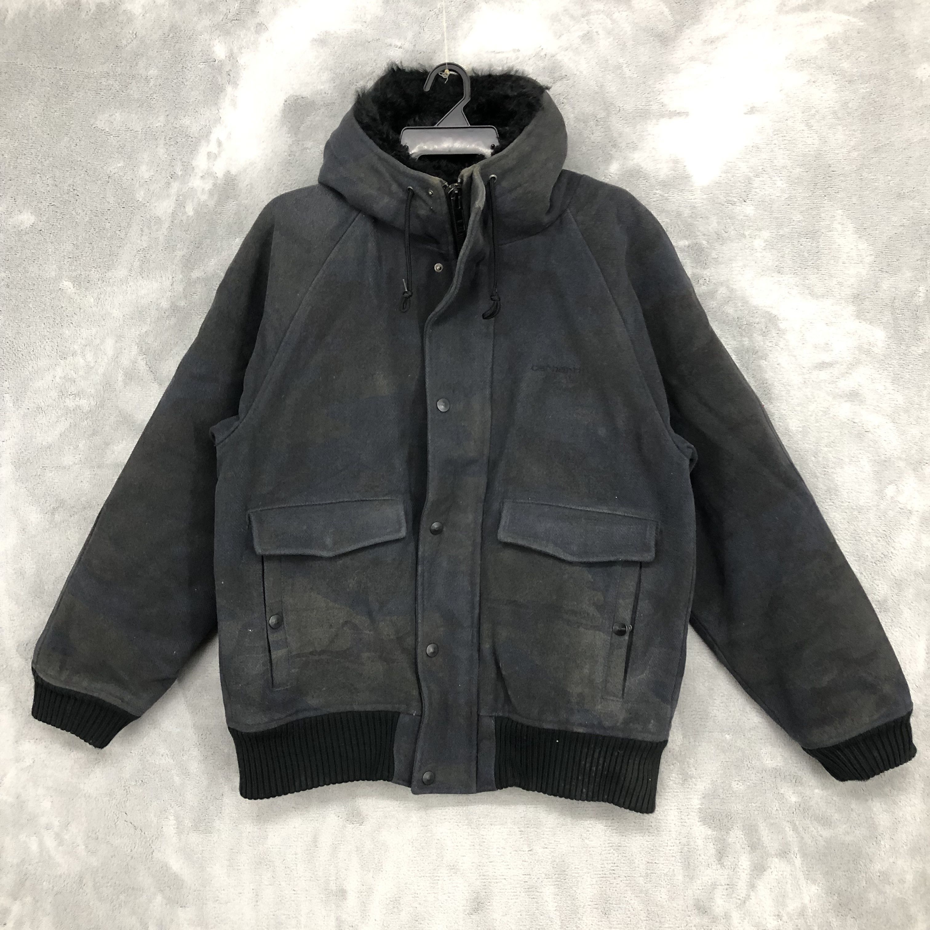 Vintage Vintage Carhartt Camo Zipper Hoodie Jacket Grailed