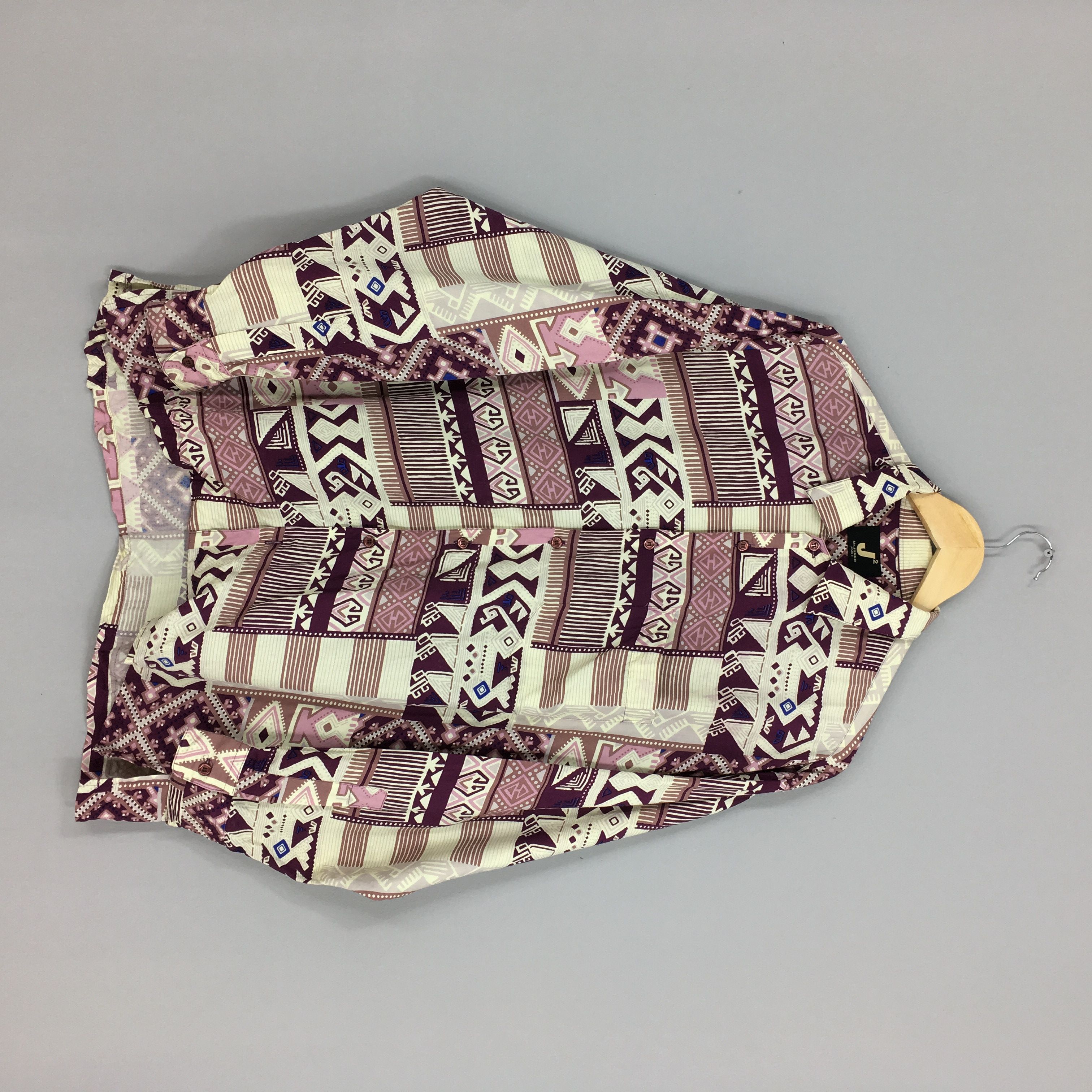 image of Junko Shimada x Mr Junko Abstract Tribal Pop Art Navajo Party Shirt Medium, Men's