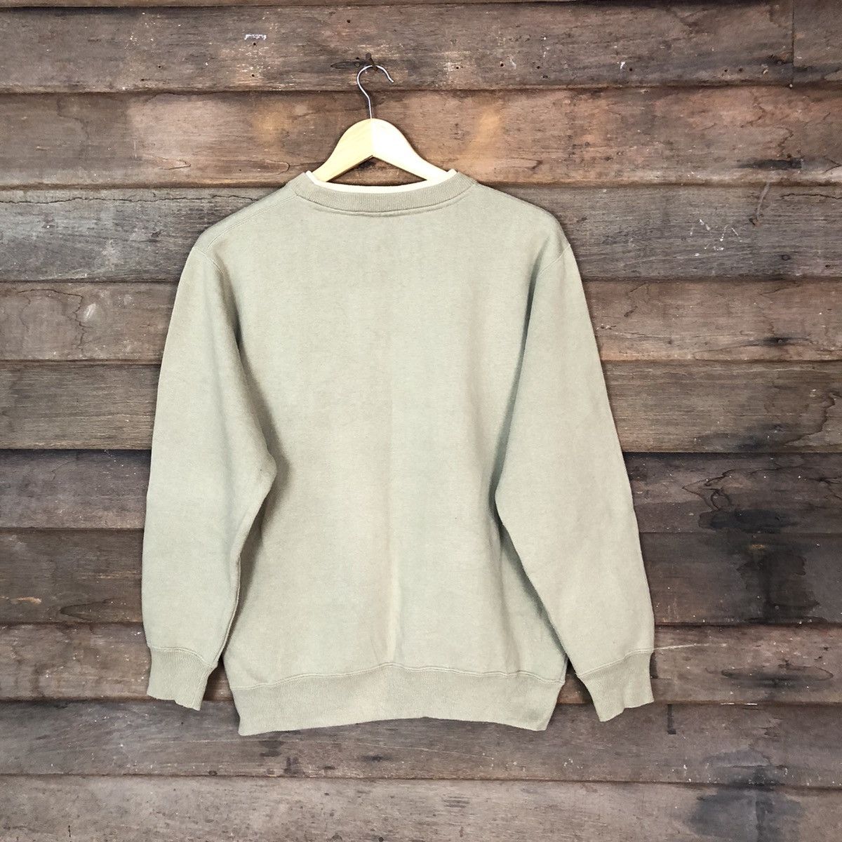 Japanese Brand RHYTHM Modern Label Cream Sweatshirt #141B Size US M / EU 48-50 / 2 - 10 Thumbnail