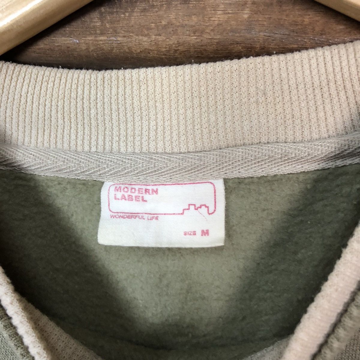 Japanese Brand RHYTHM Modern Label Cream Sweatshirt #141B Size US M / EU 48-50 / 2 - 8 Thumbnail