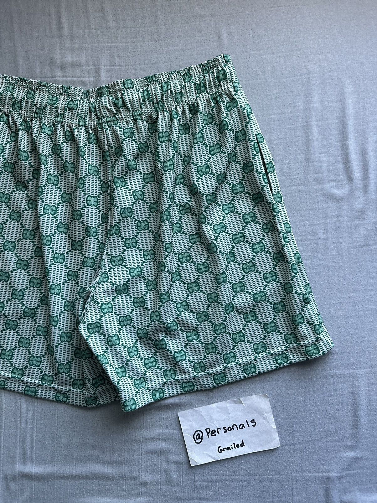 Eric Emanuel Eric Emanuel Green Gucci Inspired Shorts Medium Size US 32 / EU 48 - 8 Thumbnail