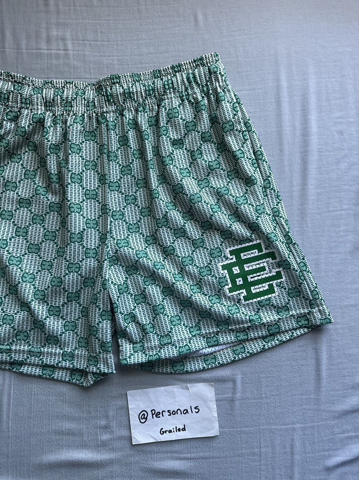 Eric Emanuel Eric Emanuel Green Gucci Inspired Shorts Medium Size US 32 / EU 48 - 4 Thumbnail