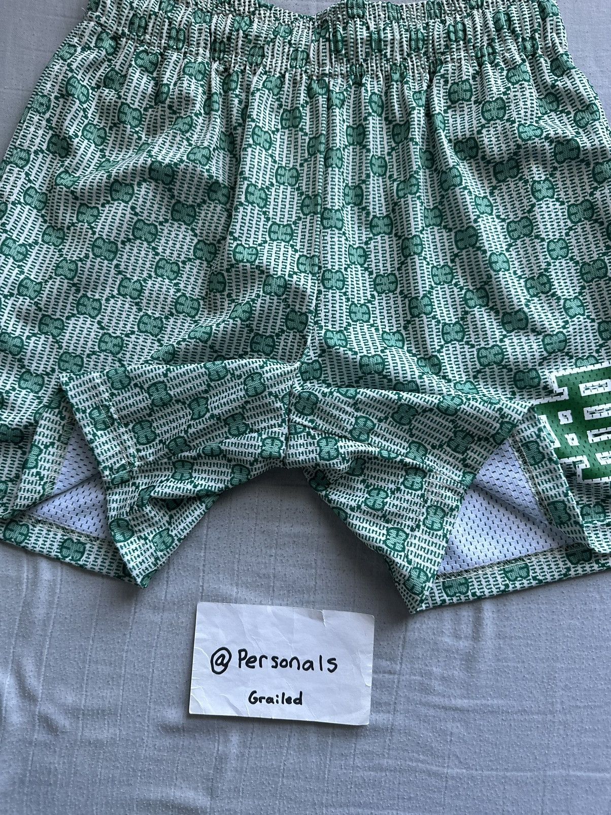 Eric Emanuel Eric Emanuel Green Gucci Inspired Shorts Medium Size US 32 / EU 48 - 6 Thumbnail