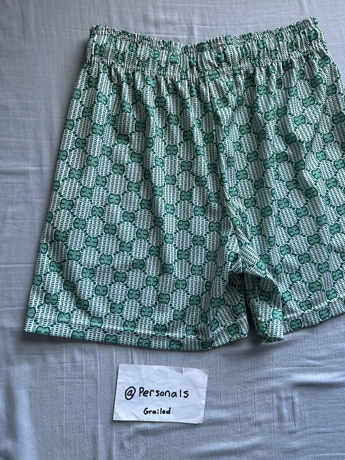Eric Emanuel Eric Emanuel Green Gucci Inspired Shorts Medium Size US 32 / EU 48 - 9 Thumbnail