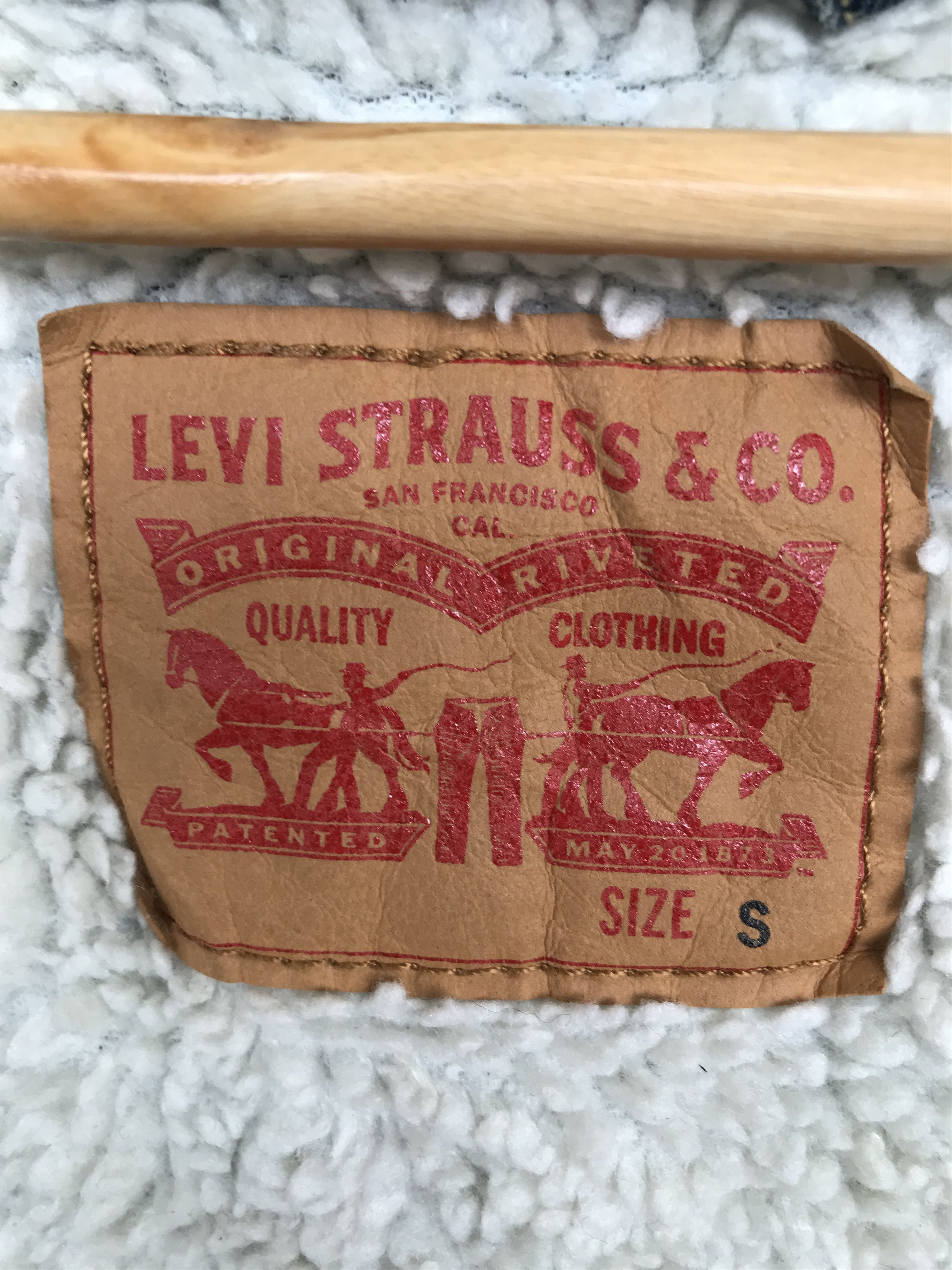 Levi's Vintage LEVIS Sherpa Faur Fur Lined Jacket Size US S / EU 44-46 / 1 - 14 Thumbnail