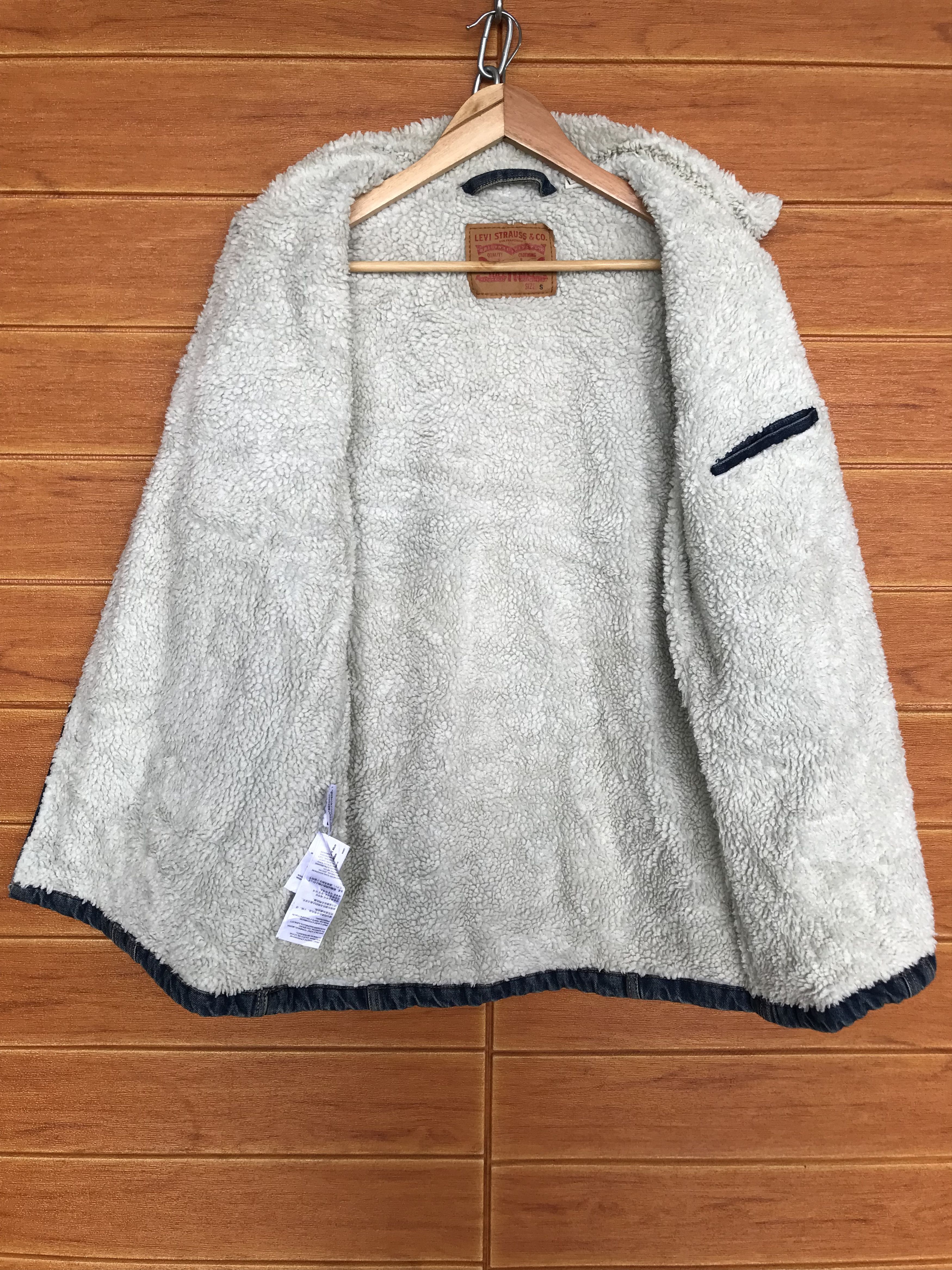 Levi's Vintage LEVIS Sherpa Faur Fur Lined Jacket Size US S / EU 44-46 / 1 - 11 Thumbnail