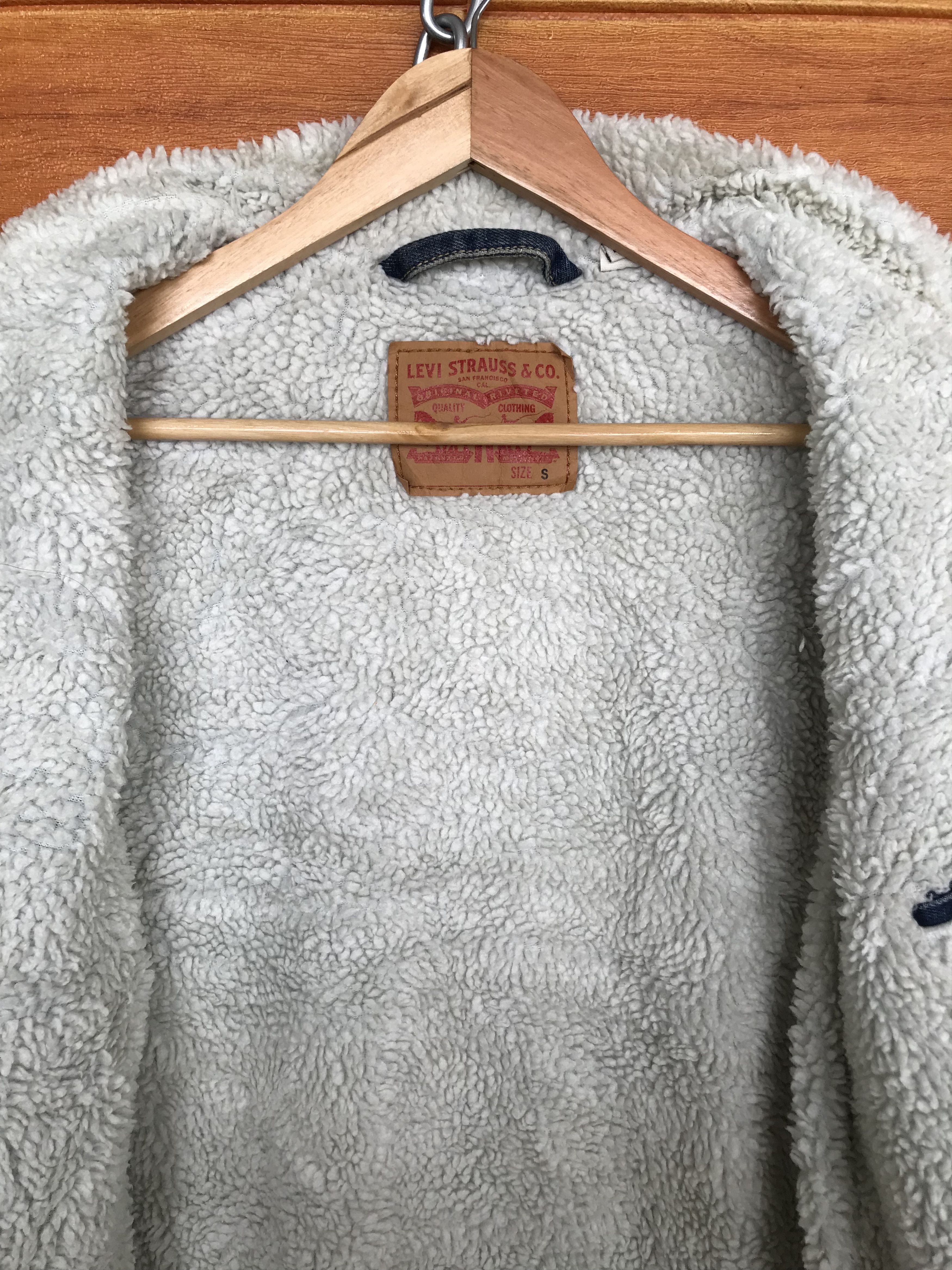 Levi's Vintage LEVIS Sherpa Faur Fur Lined Jacket Size US S / EU 44-46 / 1 - 12 Thumbnail
