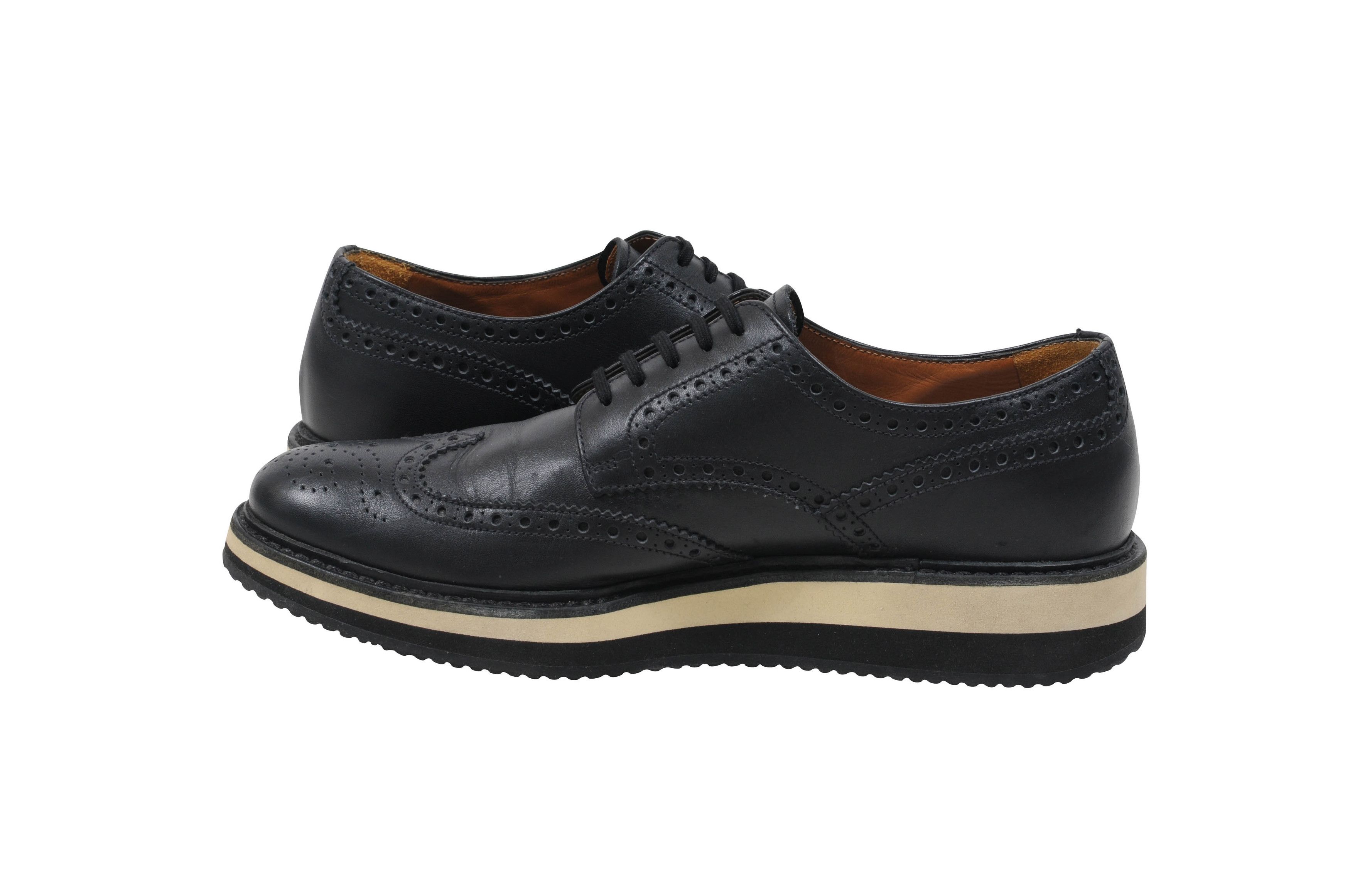 Prada Chunky Platform Derby Medallion Wingtip Brogues - 00663 Size US 8 / EU 41 - 4 Thumbnail