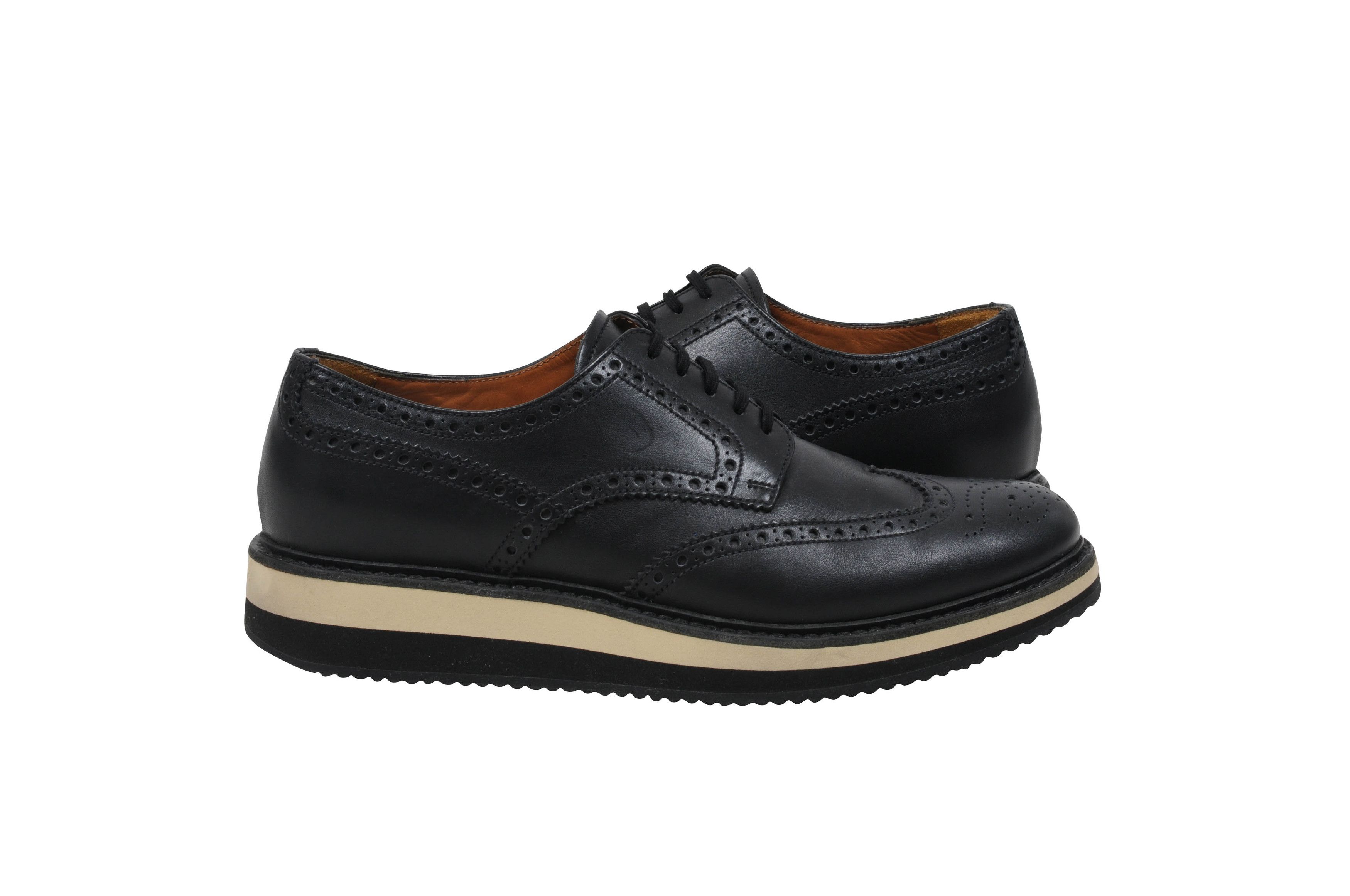 Prada Chunky Platform Derby Medallion Wingtip Brogues - 00663 Size US 8 / EU 41 - 3 Thumbnail