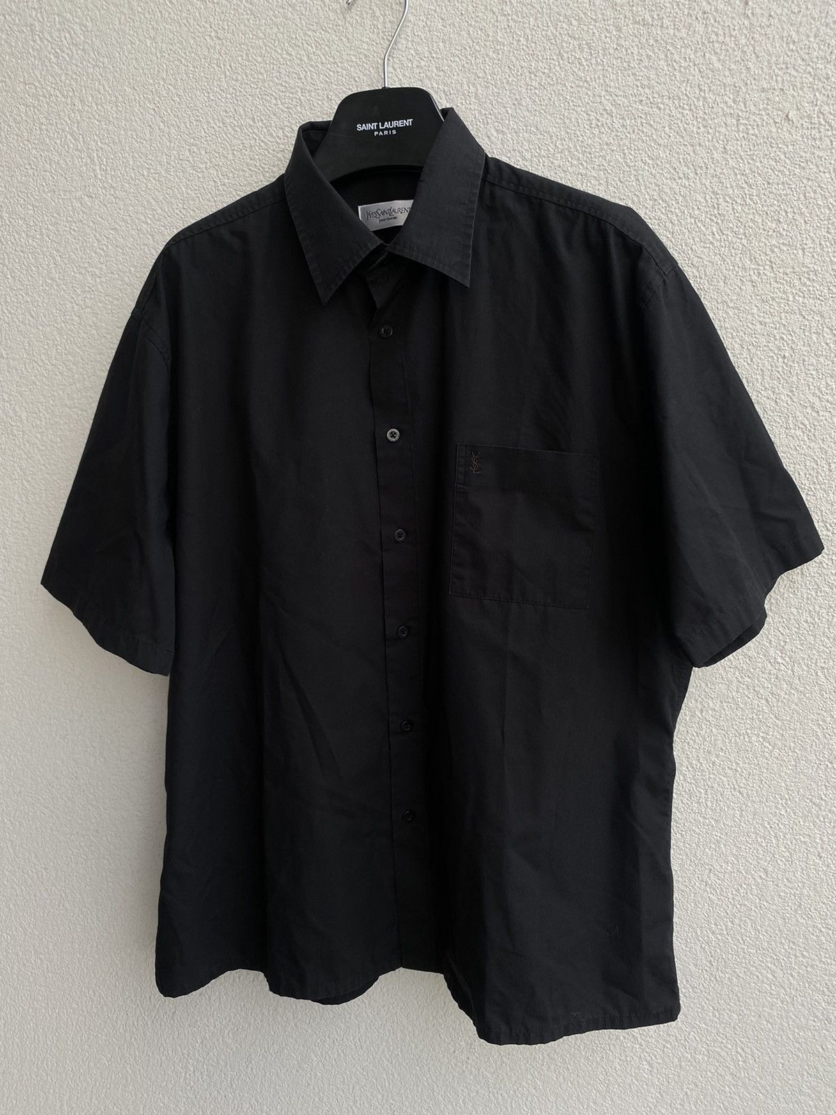 Yves Saint Laurent Black YSL Shirt Summer Vintage Yves Saint Laurent Logo 90s Size US XL / EU 56 / 4 - 17 Thumbnail