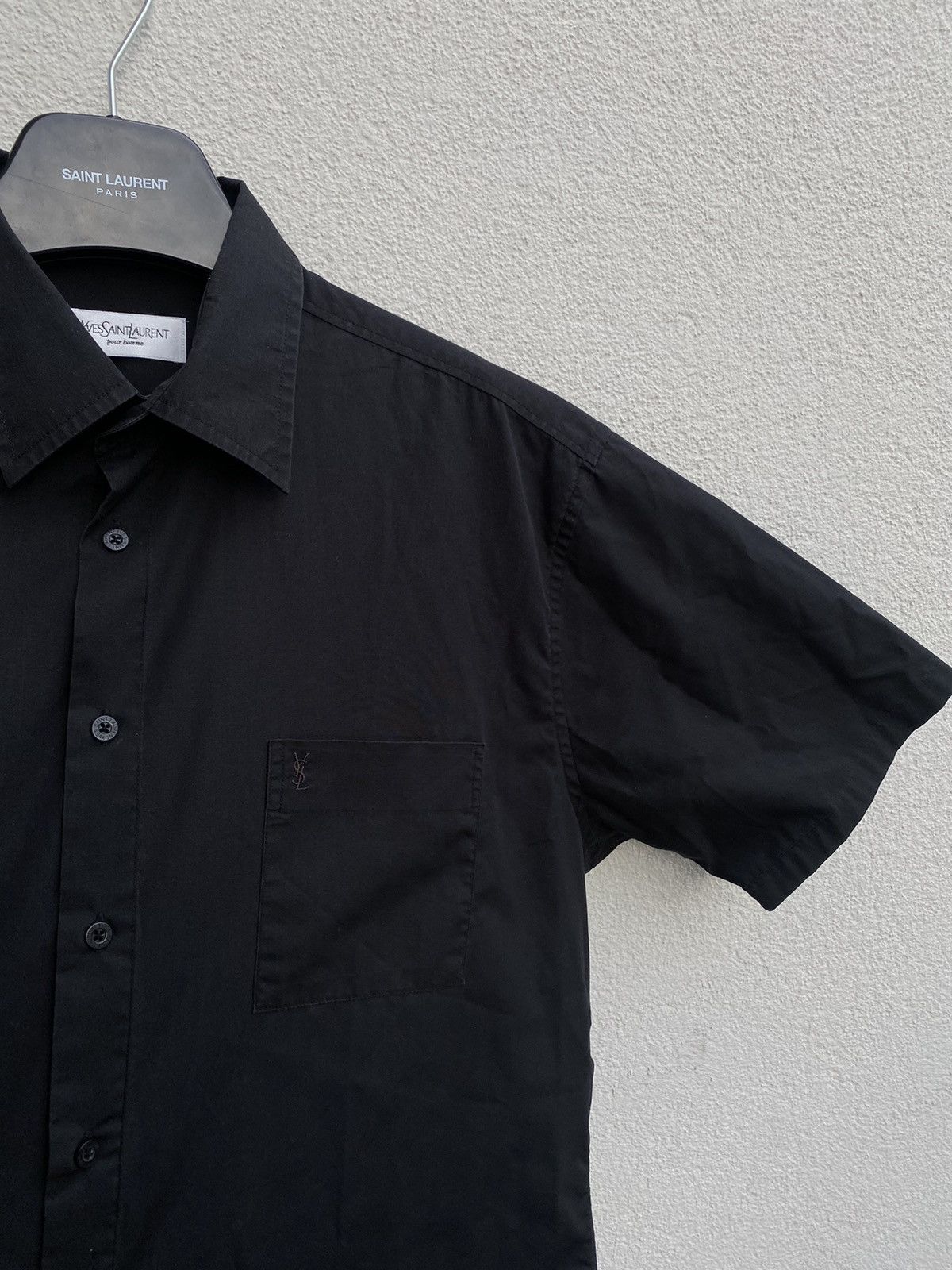Yves Saint Laurent Black YSL Shirt Summer Vintage Yves Saint Laurent Logo 90s Size US XL / EU 56 / 4 - 13 Thumbnail