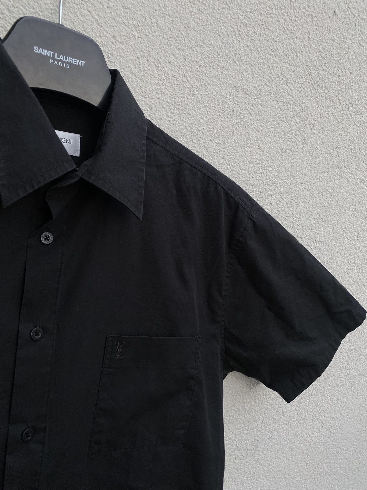Yves Saint Laurent Black YSL Shirt Summer Vintage Yves Saint Laurent Logo 90s Size US XL / EU 56 / 4 - 1 Thumbnail