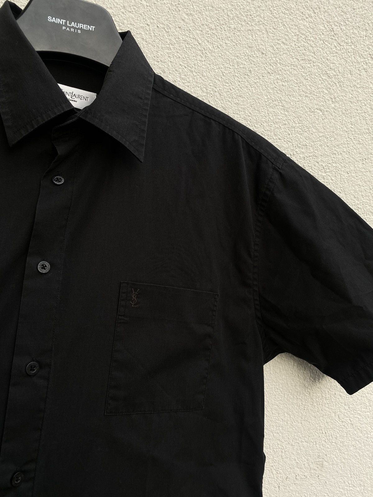 Yves Saint Laurent Black YSL Shirt Summer Vintage Yves Saint Laurent Logo 90s Size US XL / EU 56 / 4 - 5 Thumbnail