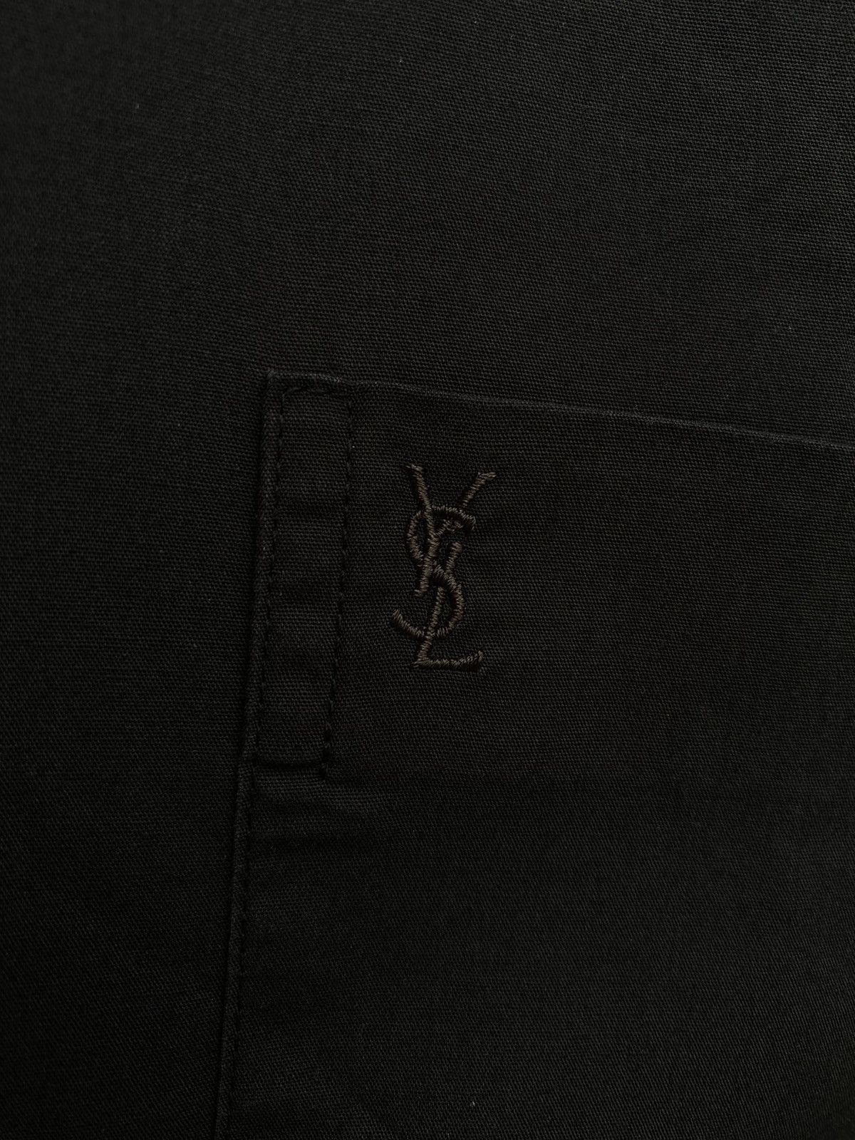 Yves Saint Laurent Black YSL Shirt Summer Vintage Yves Saint Laurent Logo 90s Size US XL / EU 56 / 4 - 2 Thumbnail