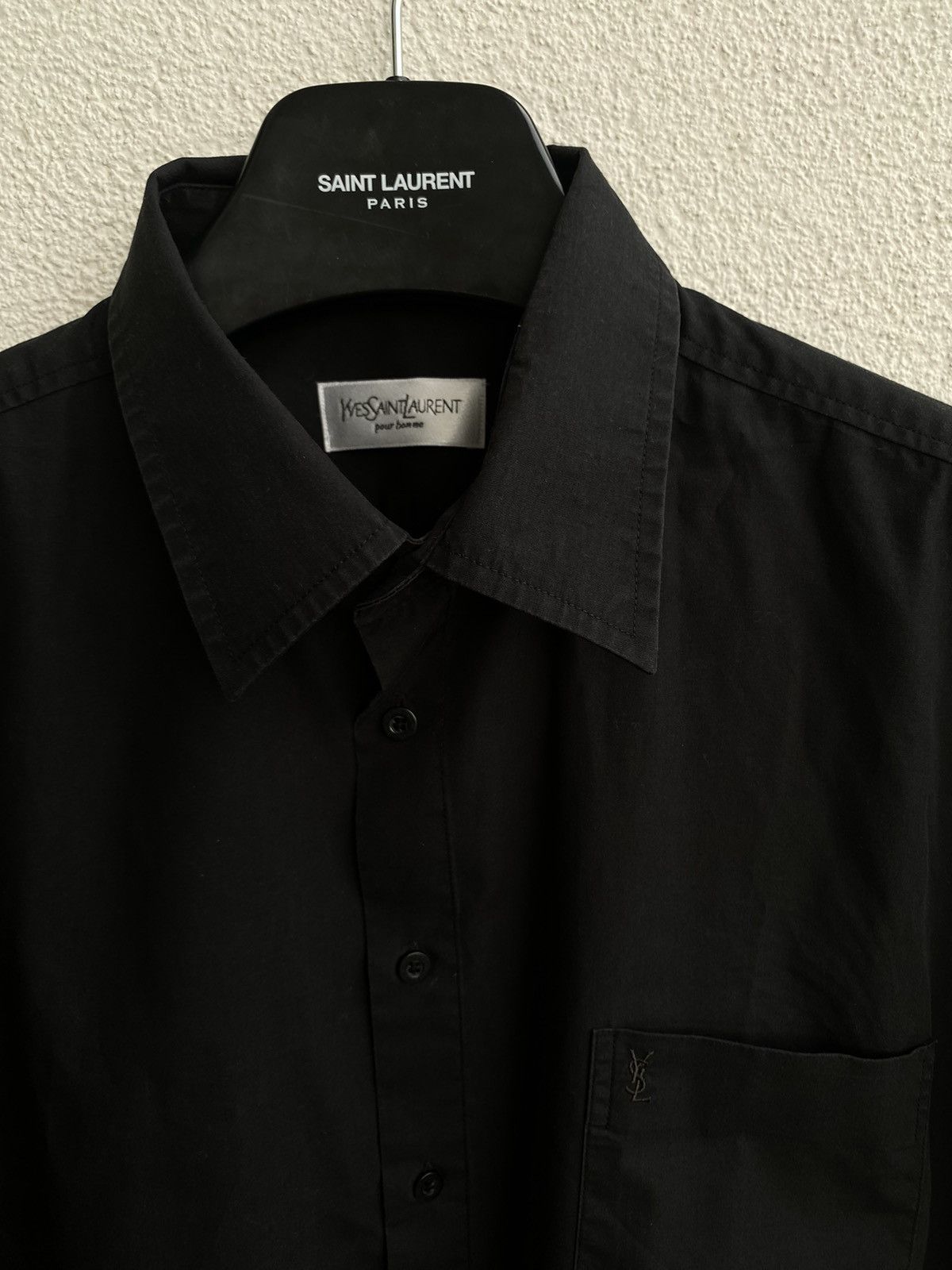 Yves Saint Laurent Black YSL Shirt Summer Vintage Yves Saint Laurent Logo 90s Size US XL / EU 56 / 4 - 9 Thumbnail