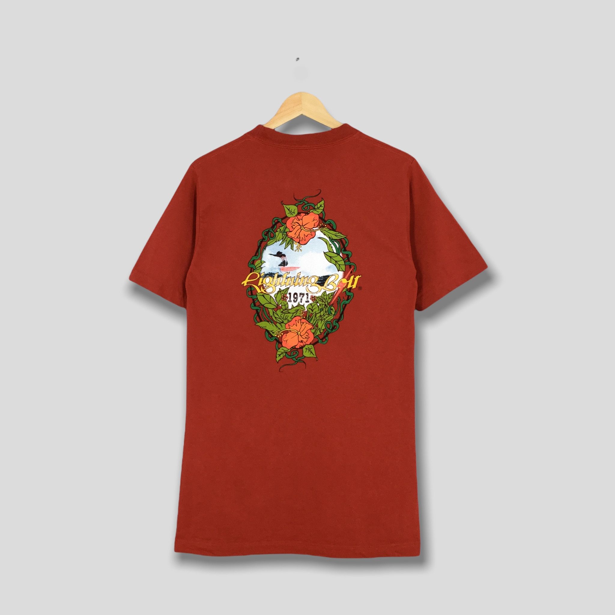 Lightning Bolt Vintage Lightning Bolt Surfing Red T shirt Medium Size US M / EU 48-50 / 2 - 1 Thumbnail