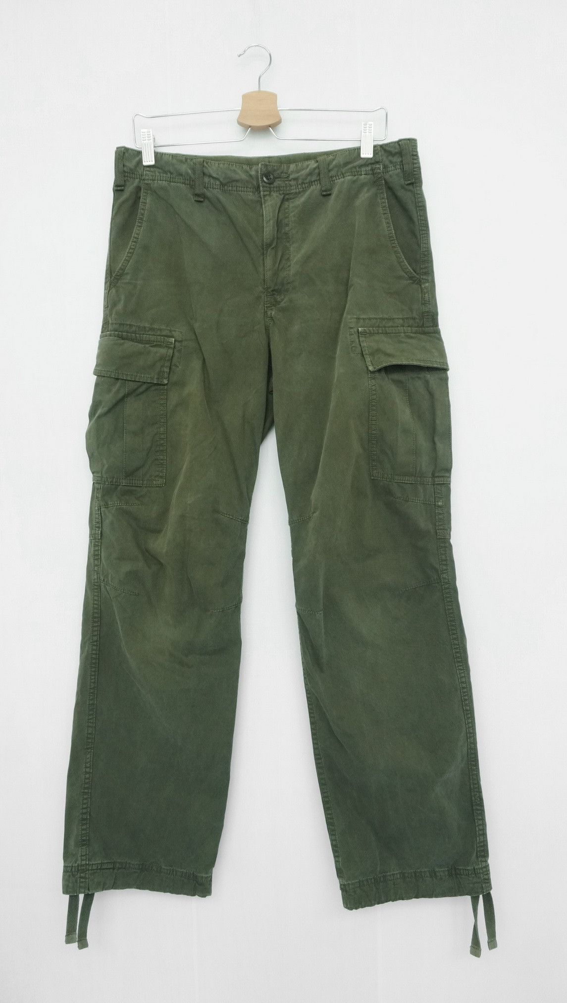 Japanese Brand × Uniqlo Uniqlo Army Worn Out Faded Tactical Cargo Pants Size US 32 / EU 48 - 12 Thumbnail