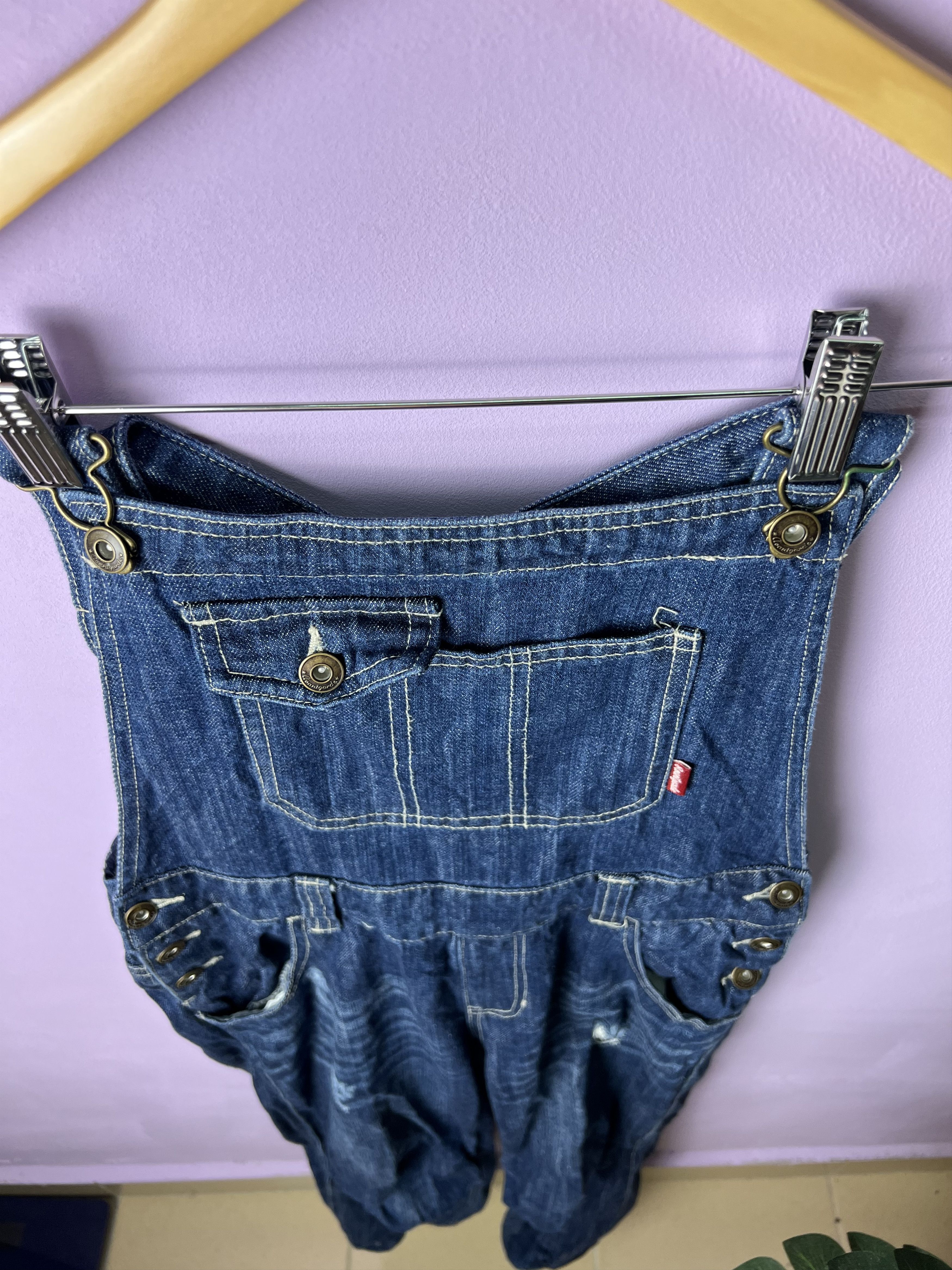 Japanese Brand 🔥Avantgarde Distressed Overall Denim Size US 33 - 9 Thumbnail