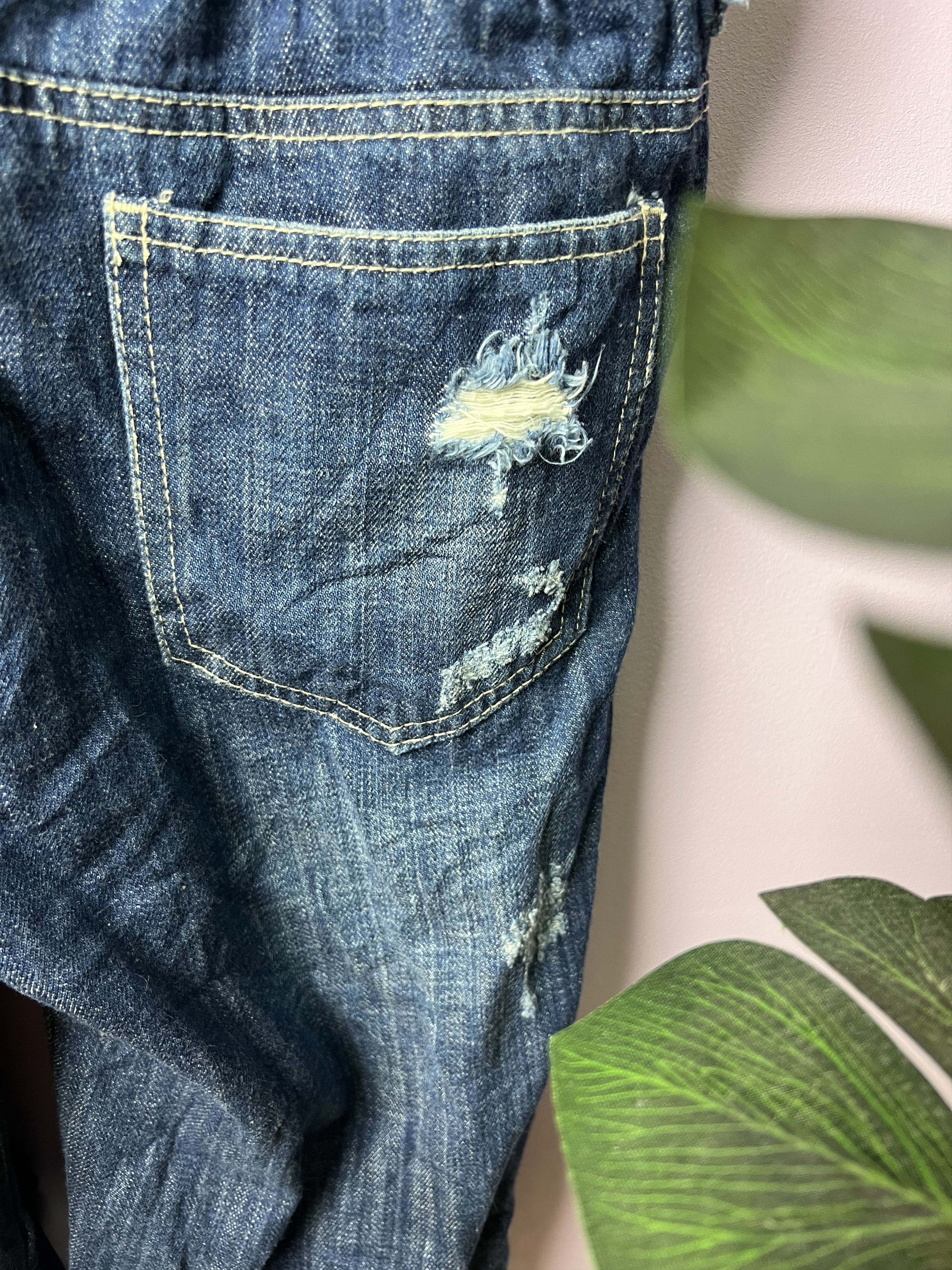 Japanese Brand 🔥Avantgarde Distressed Overall Denim Size US 33 - 17 Thumbnail