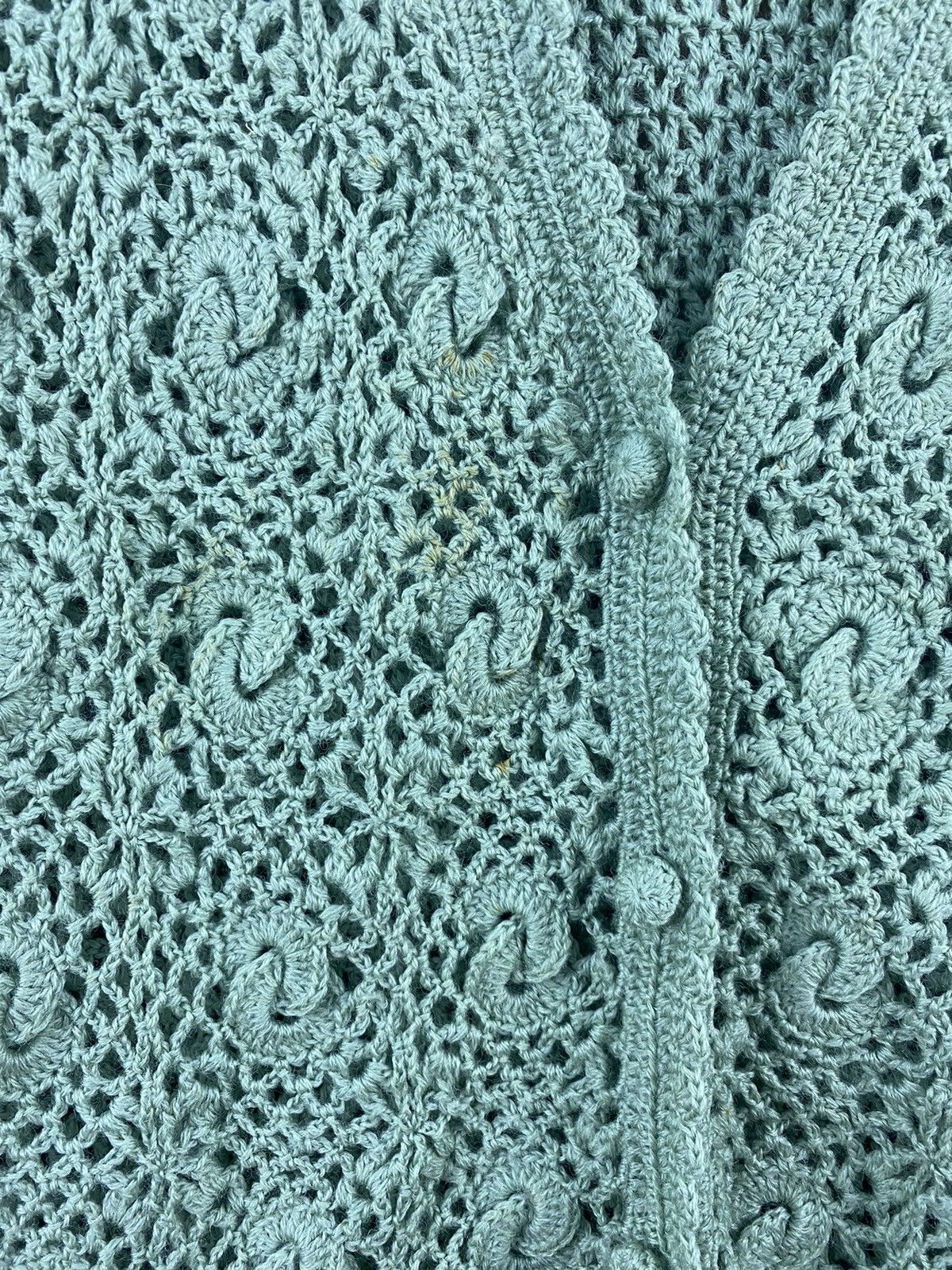 Vintage Japanese crochet Knitwear sleeveless #Z019 Size US M / EU 48-50 / 2 - 3 Thumbnail