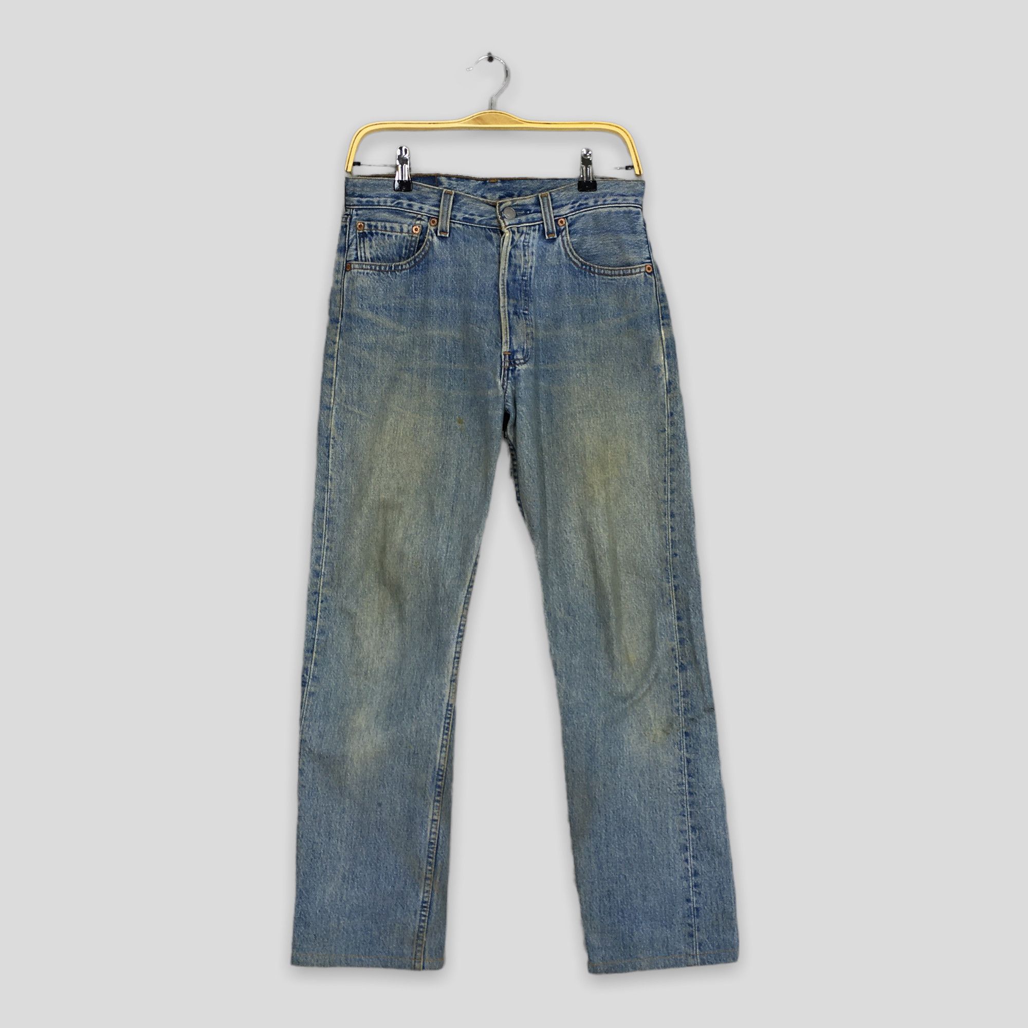 image of Levis x Vintage Size 28X28 Vintage 90's Levi's 501 Faded Dirty Jeans in Blue, Men's
