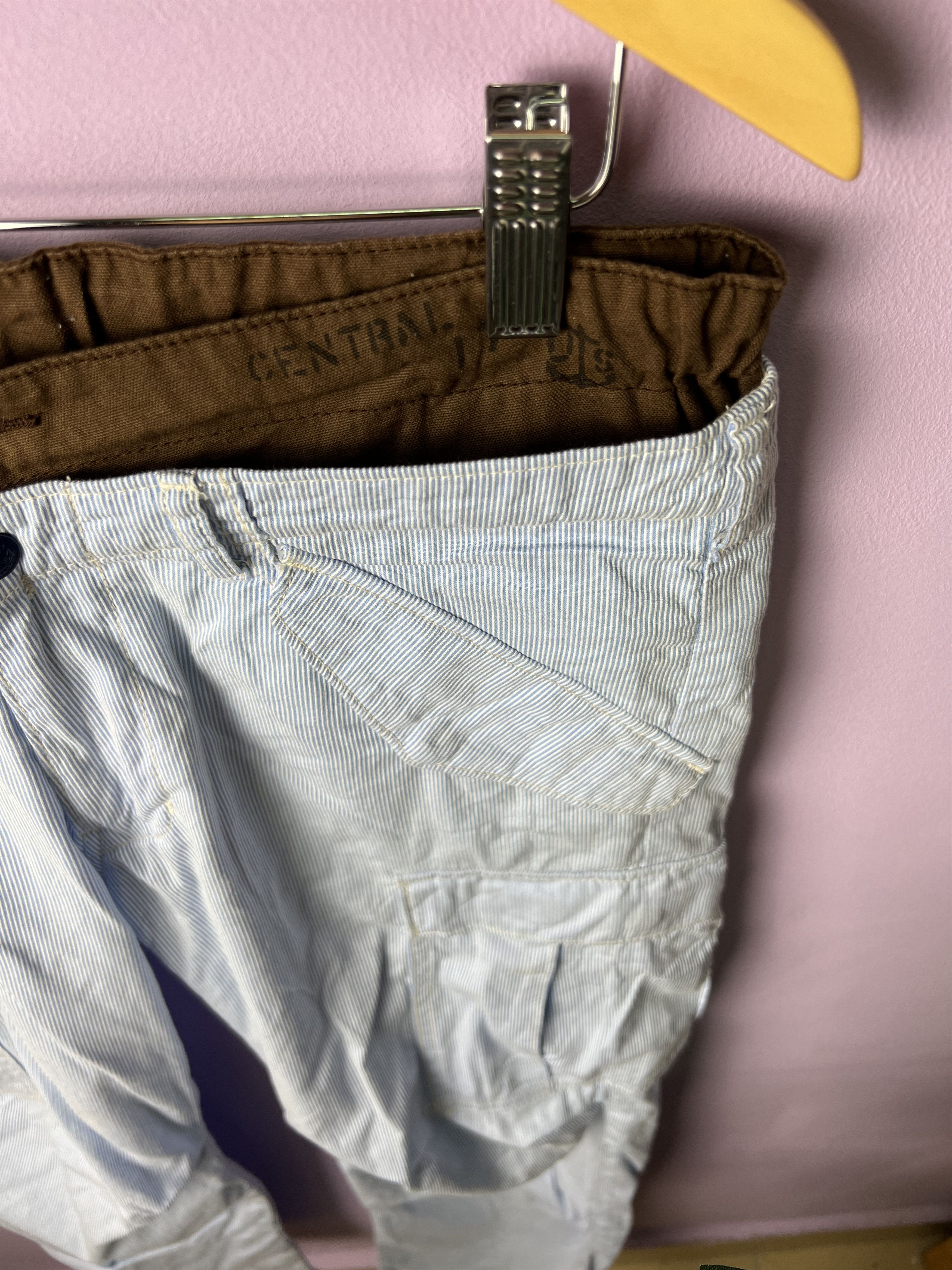 Japanese Brand 🔥Denim Dungaree Marine Double Waist Cargo Pants Size US 31 - 6 Thumbnail
