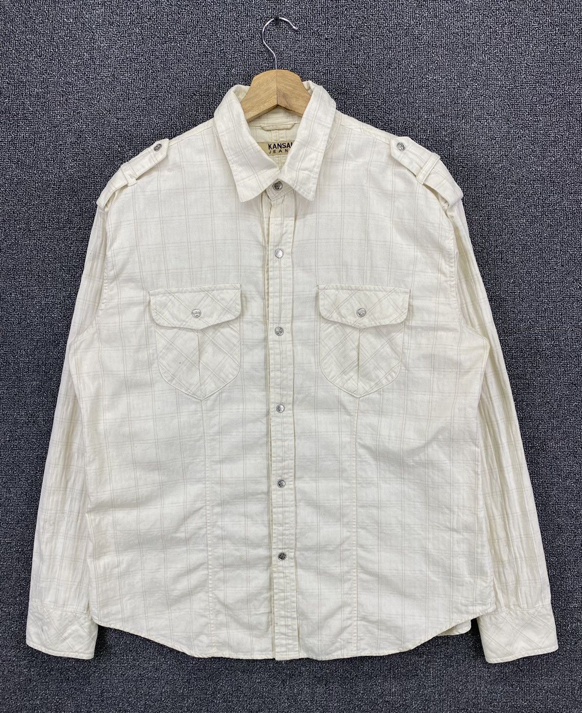 Flannel Vintage Kansai Yamamoto Shadow Plaids Checkered Shirts Size US L / EU 52-54 / 3 - 1 Thumbnail
