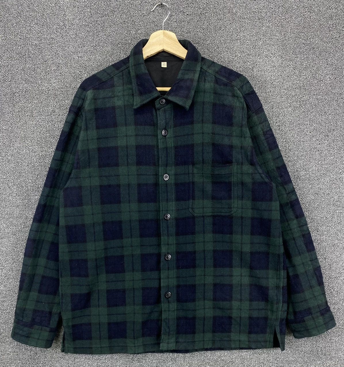 Flannel Vintage Uniqlo Shadow Plaid Fleece Button Up Shirt Flannel Size US XL / EU 56 / 4 - 1 Thumbnail