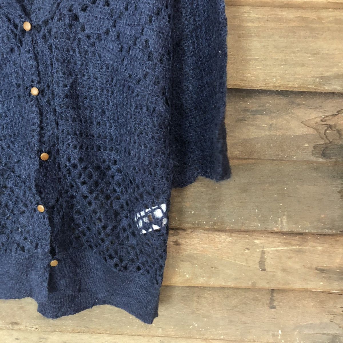 Japanese Brand × Vintage Simplicite japan mesh net crochet cardigan Knitwear #6865 Size M / US 6-8 / IT 42-44 - 5 Thumbnail