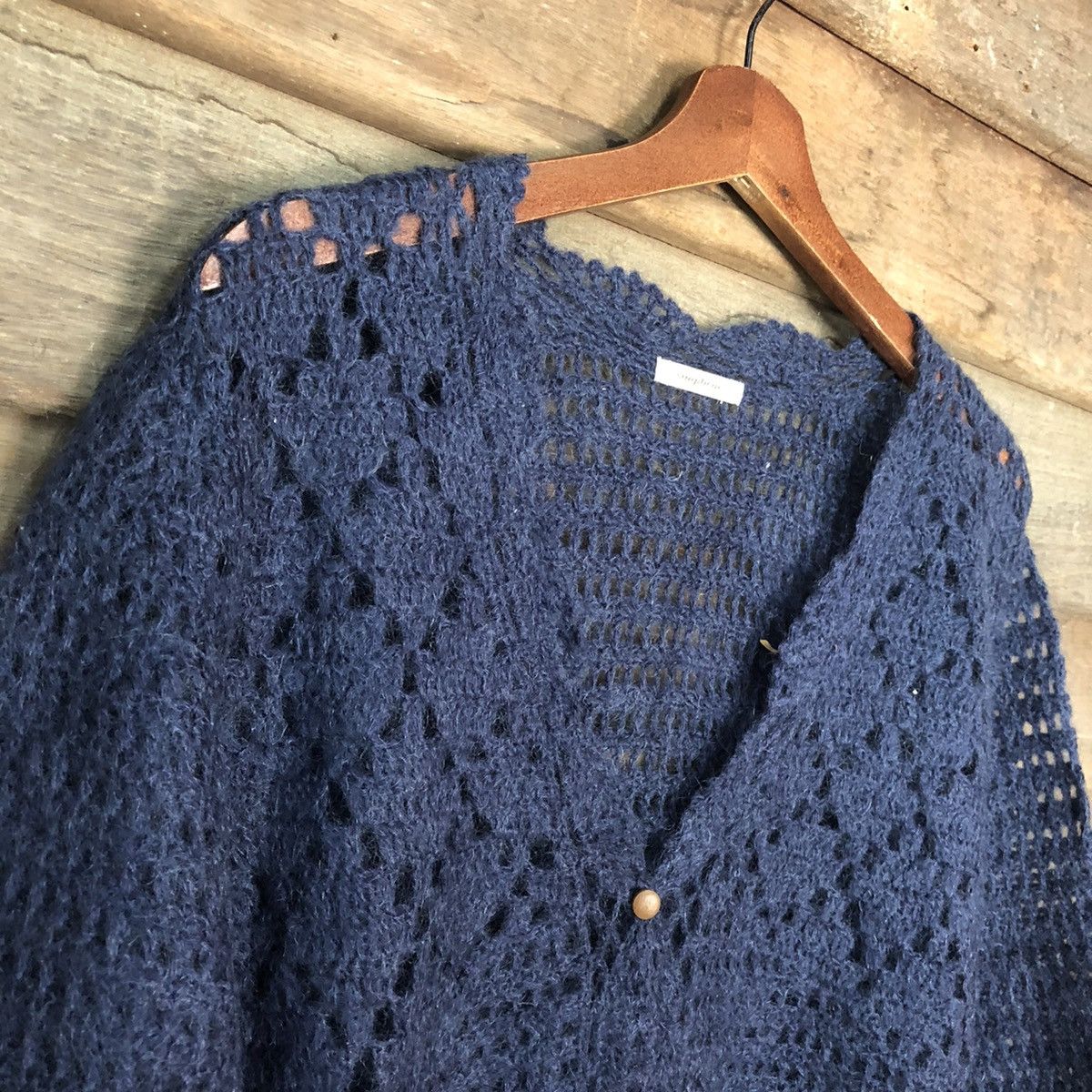 Japanese Brand × Vintage Simplicite japan mesh net crochet cardigan Knitwear #6865 Size M / US 6-8 / IT 42-44 - 6 Thumbnail