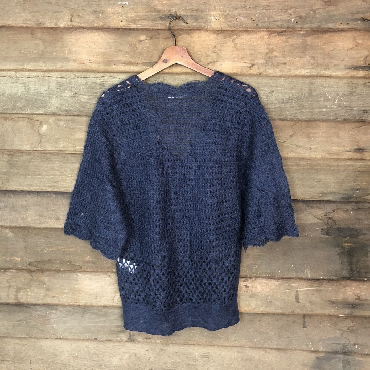Japanese Brand × Vintage Simplicite japan mesh net crochet cardigan Knitwear #6865 Size M / US 6-8 / IT 42-44 - 9 Thumbnail