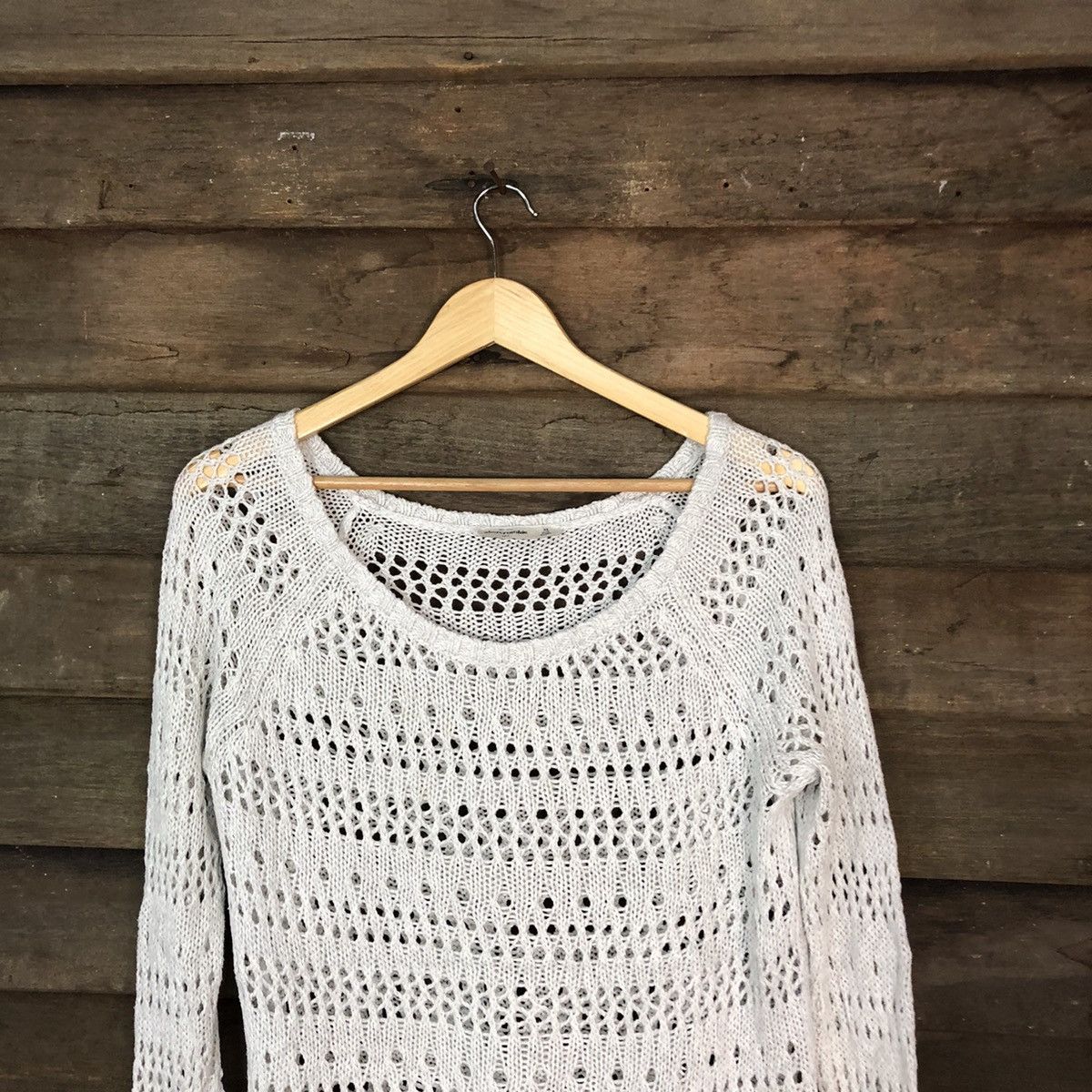 Abercrombie & Fitch Abercrombie & Fitch White crochet meshnet Knitwear #6820 Size M / US 6-8 / IT 42-44 - 2 Thumbnail