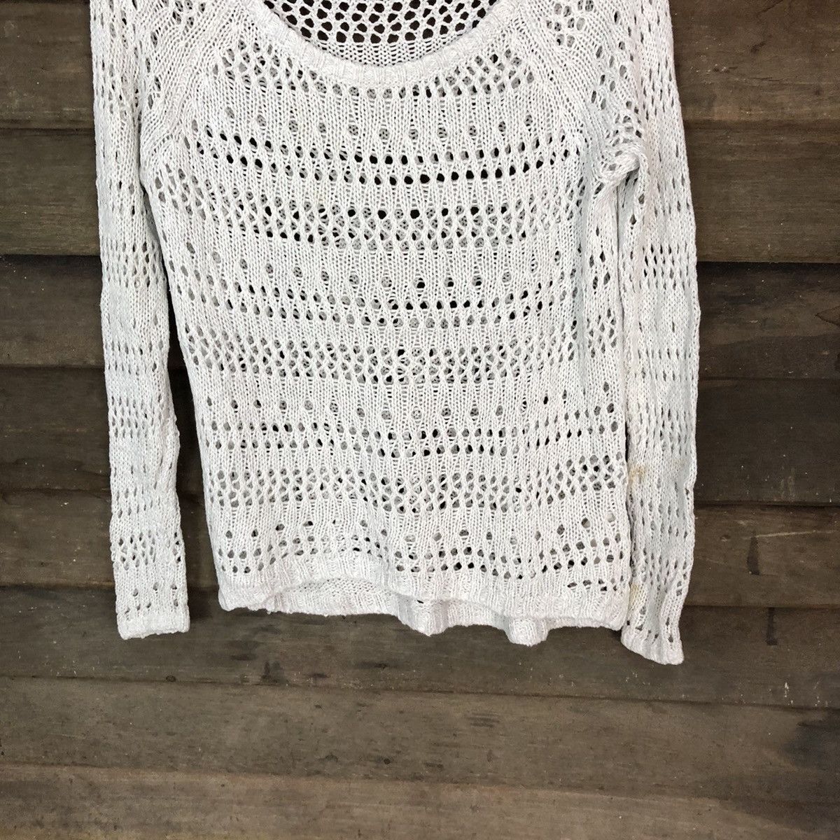 Abercrombie & Fitch Abercrombie & Fitch White crochet meshnet Knitwear #6820 Size M / US 6-8 / IT 42-44 - 3 Thumbnail
