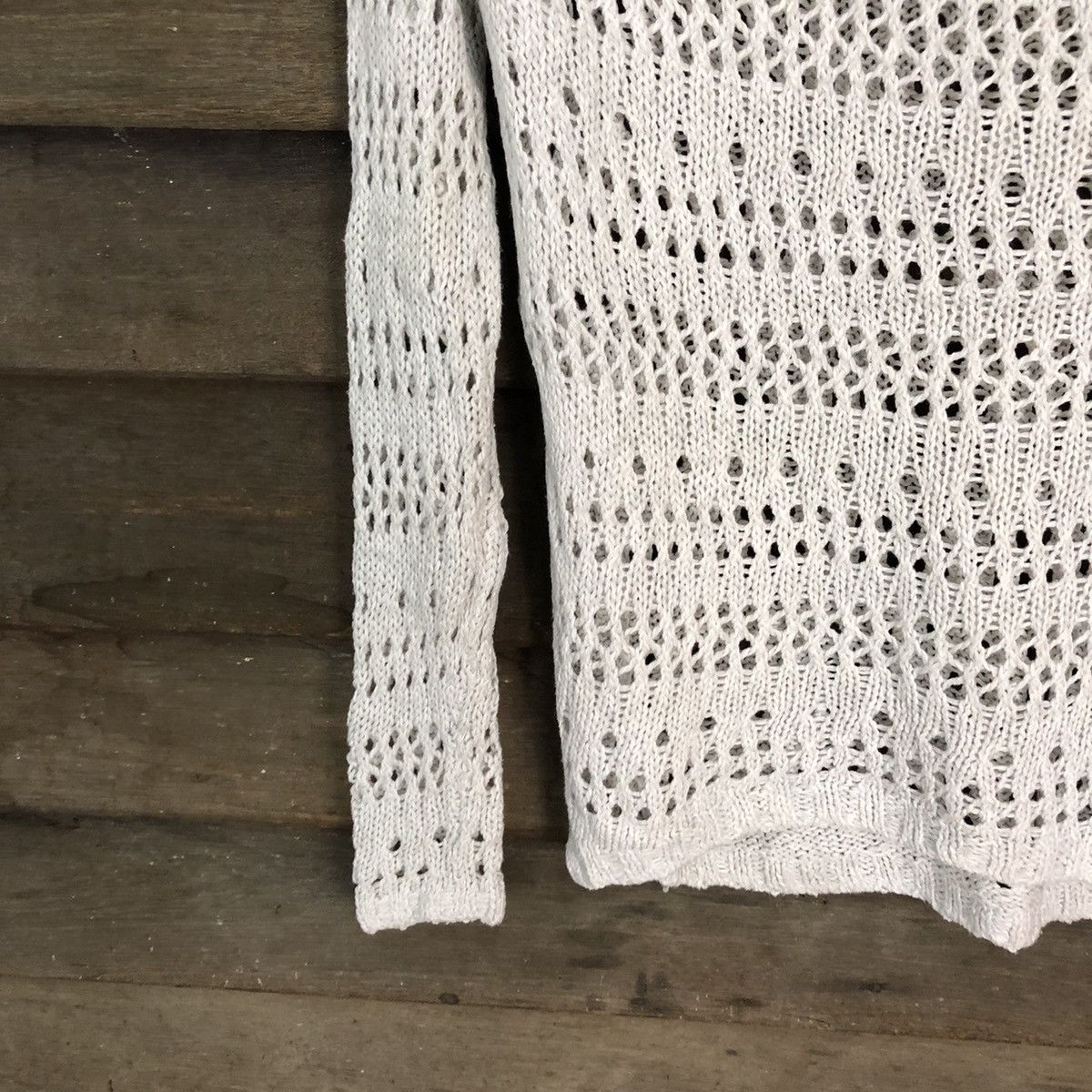 Abercrombie & Fitch Abercrombie & Fitch White crochet meshnet Knitwear #6820 Size M / US 6-8 / IT 42-44 - 4 Thumbnail
