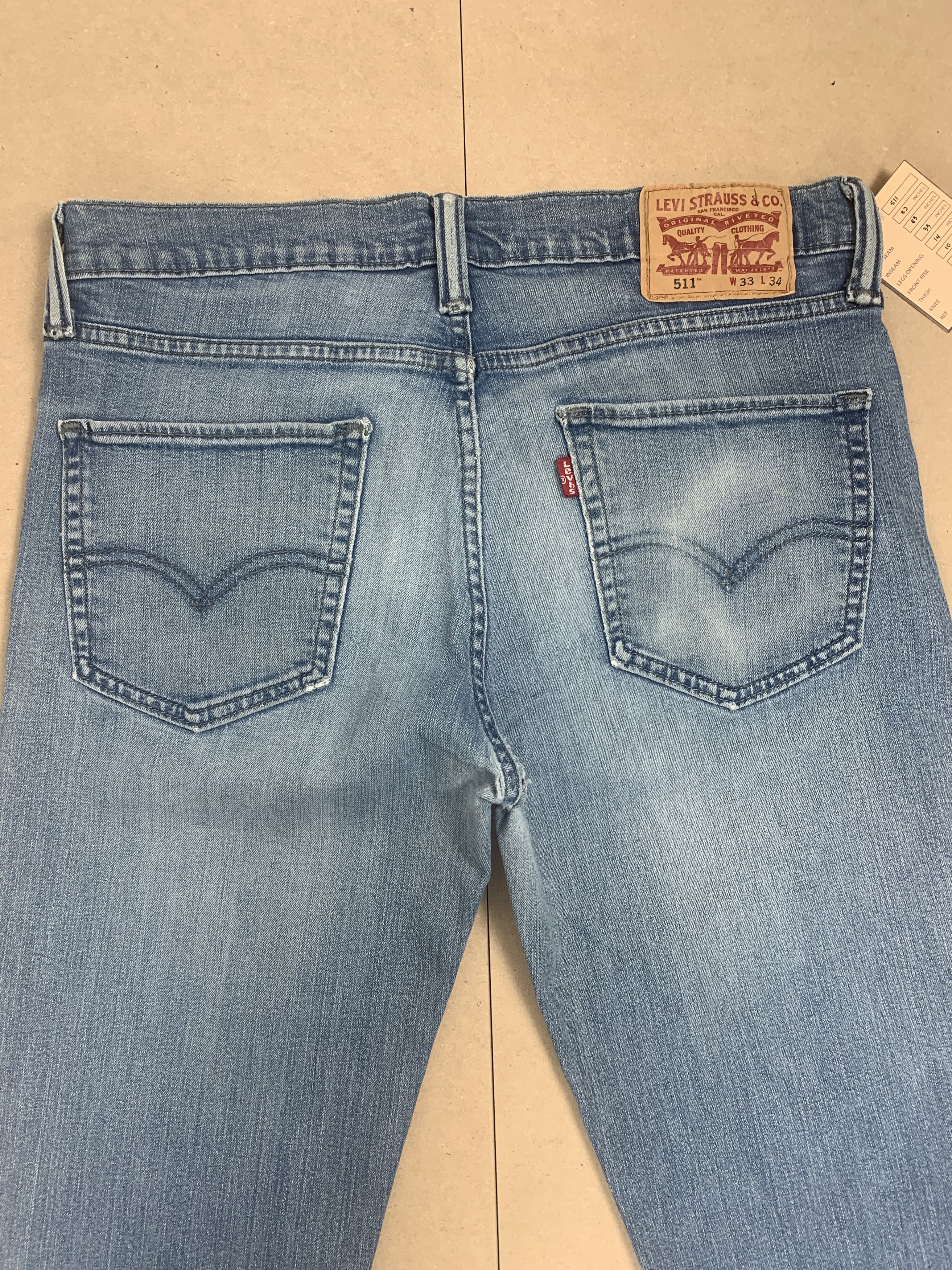 Levi's × Vintage Vintage Levis 511 Straight Cut Faded Mid Wash Jeans Size US 32 / EU 48 - 6 Thumbnail