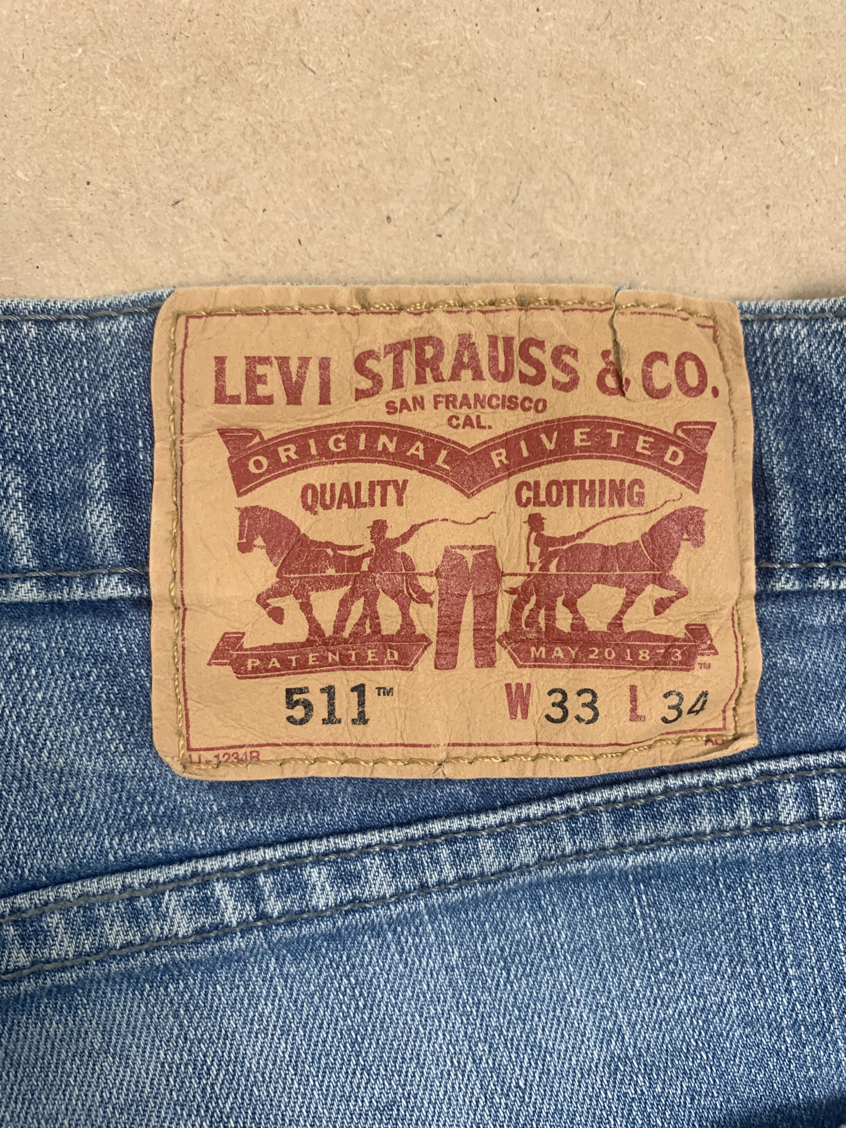 Levi's × Vintage Vintage Levis 511 Straight Cut Faded Mid Wash Jeans Size US 32 / EU 48 - 7 Thumbnail