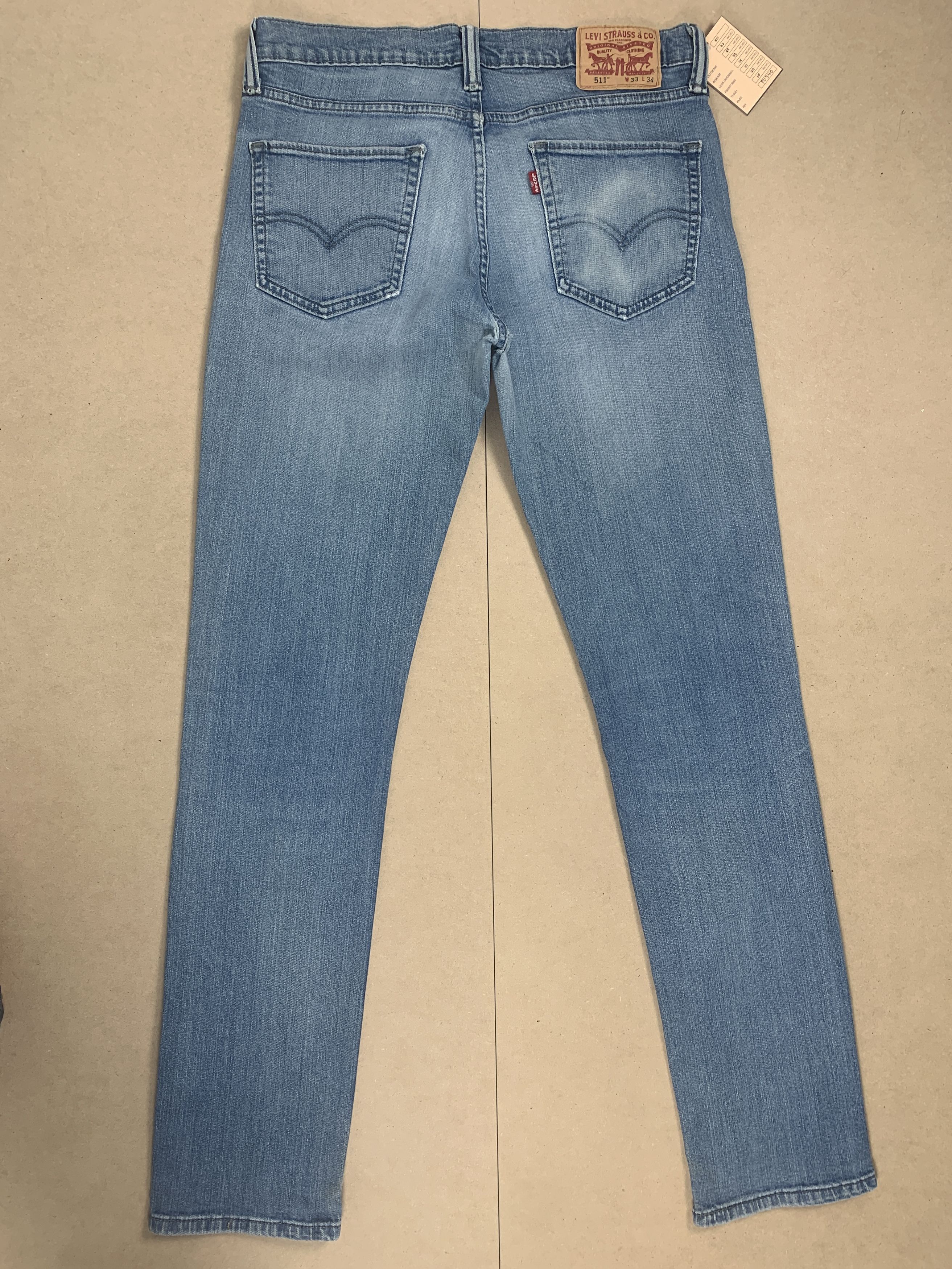 Levi's × Vintage Vintage Levis 511 Straight Cut Faded Mid Wash Jeans Size US 32 / EU 48 - 5 Thumbnail
