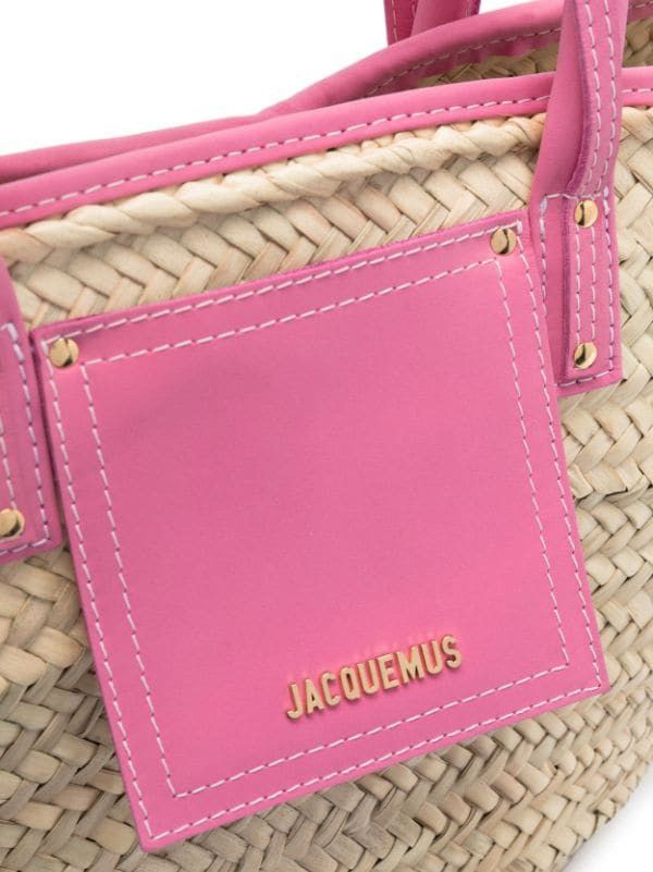 Jacquemus LARGE SIZE Le Panier Soli straw basket tote bag Size ONE SIZE - 5 Thumbnail