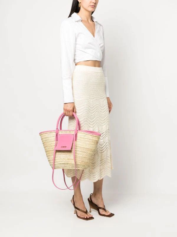 Jacquemus LARGE SIZE Le Panier Soli straw basket tote bag Size ONE SIZE - 6 Thumbnail