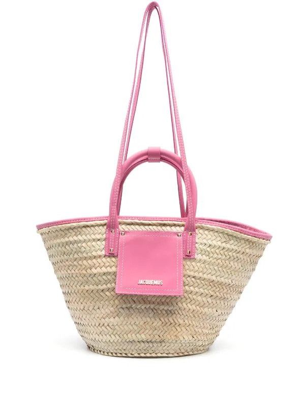Jacquemus LARGE SIZE Le Panier Soli straw basket tote bag Size ONE SIZE - 3 Thumbnail
