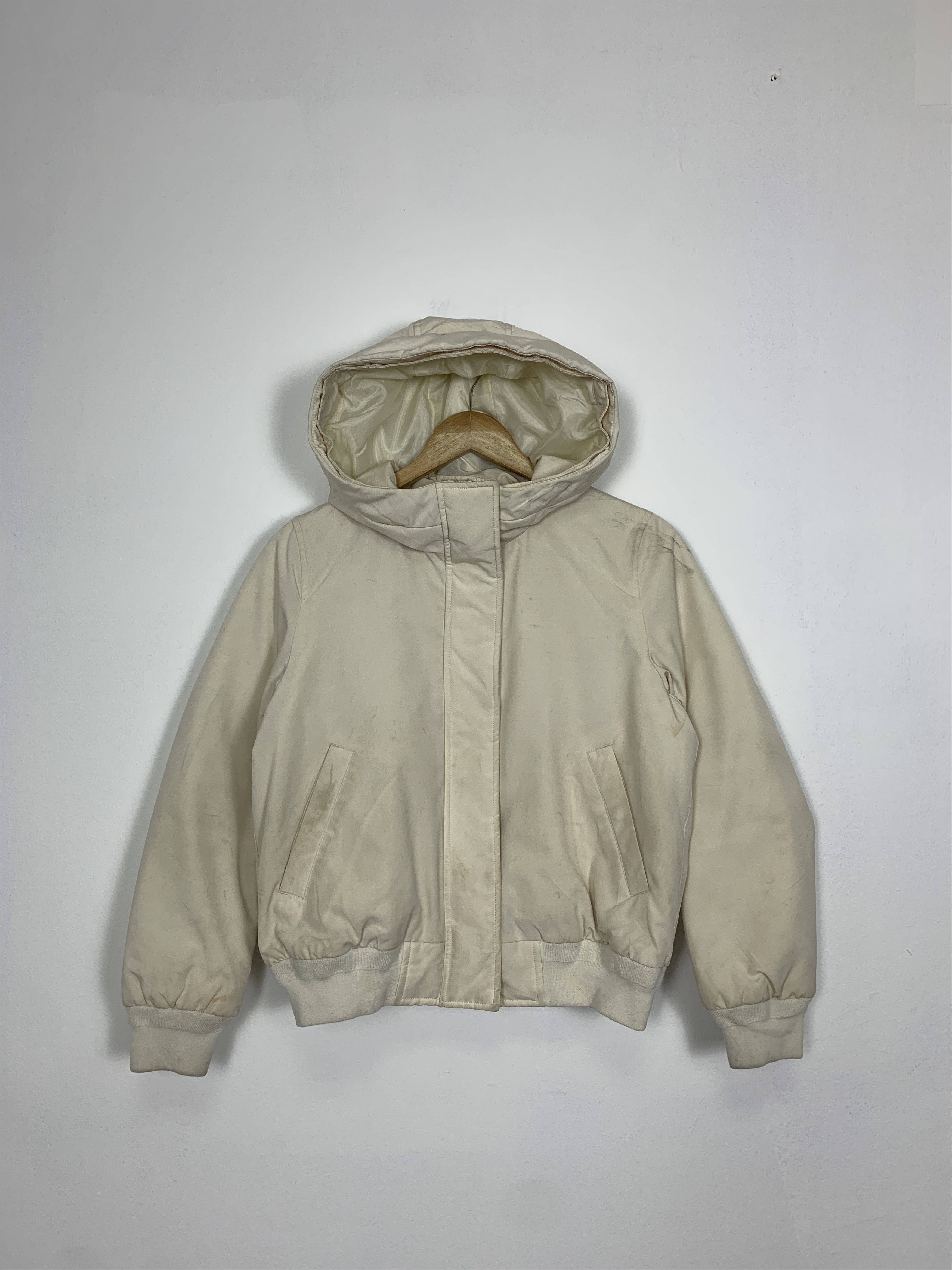 image of Uniqlo Zip Up Hoodie Jacket in White, Men's (Size XS)