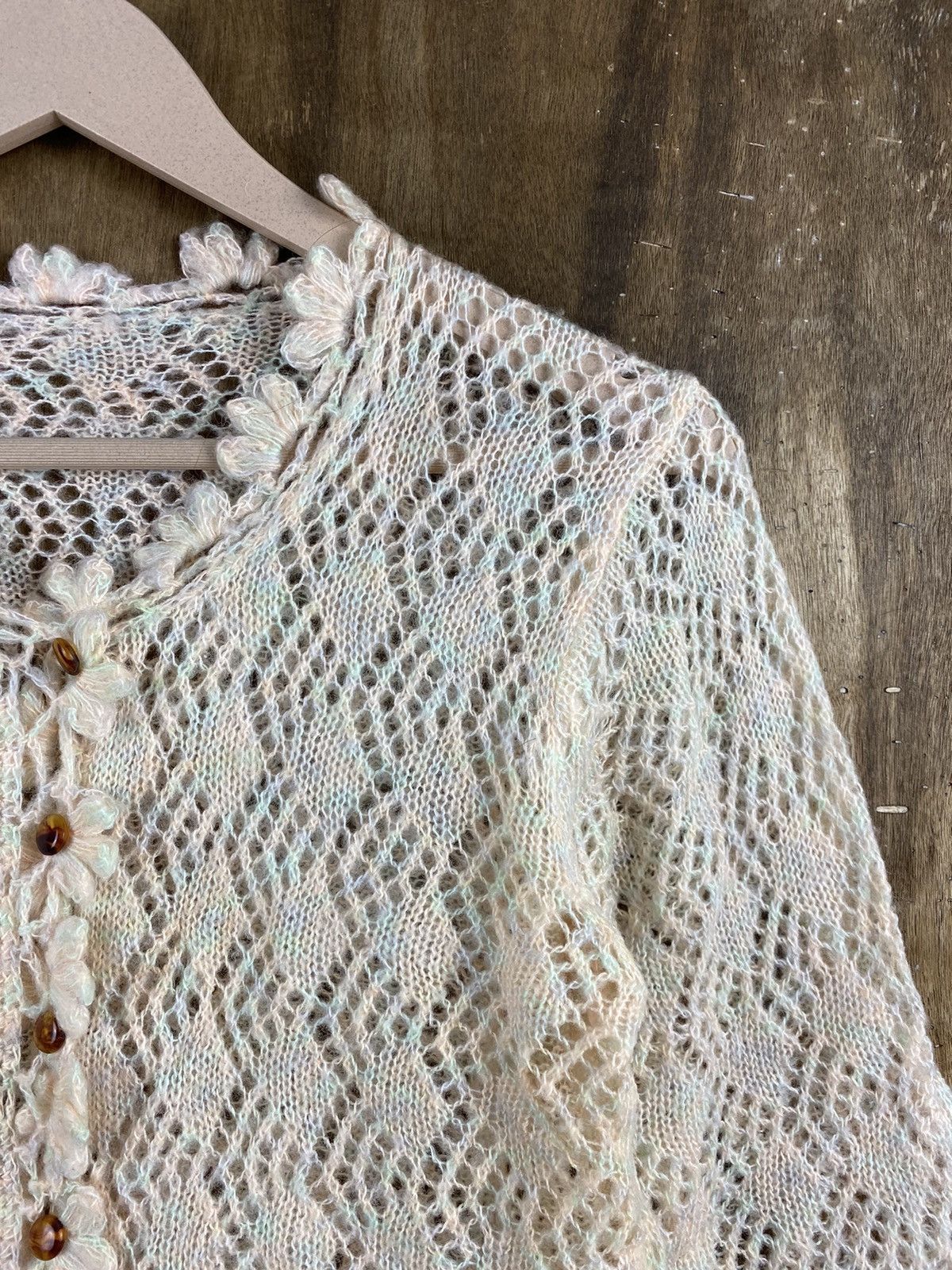 Homespun Knitwear × Japanese Brand Crochet sexy meshnet Homespun Japanese Knitwear #Z028 Size XS / US 0-2 / IT 36-38 - 8 Thumbnail