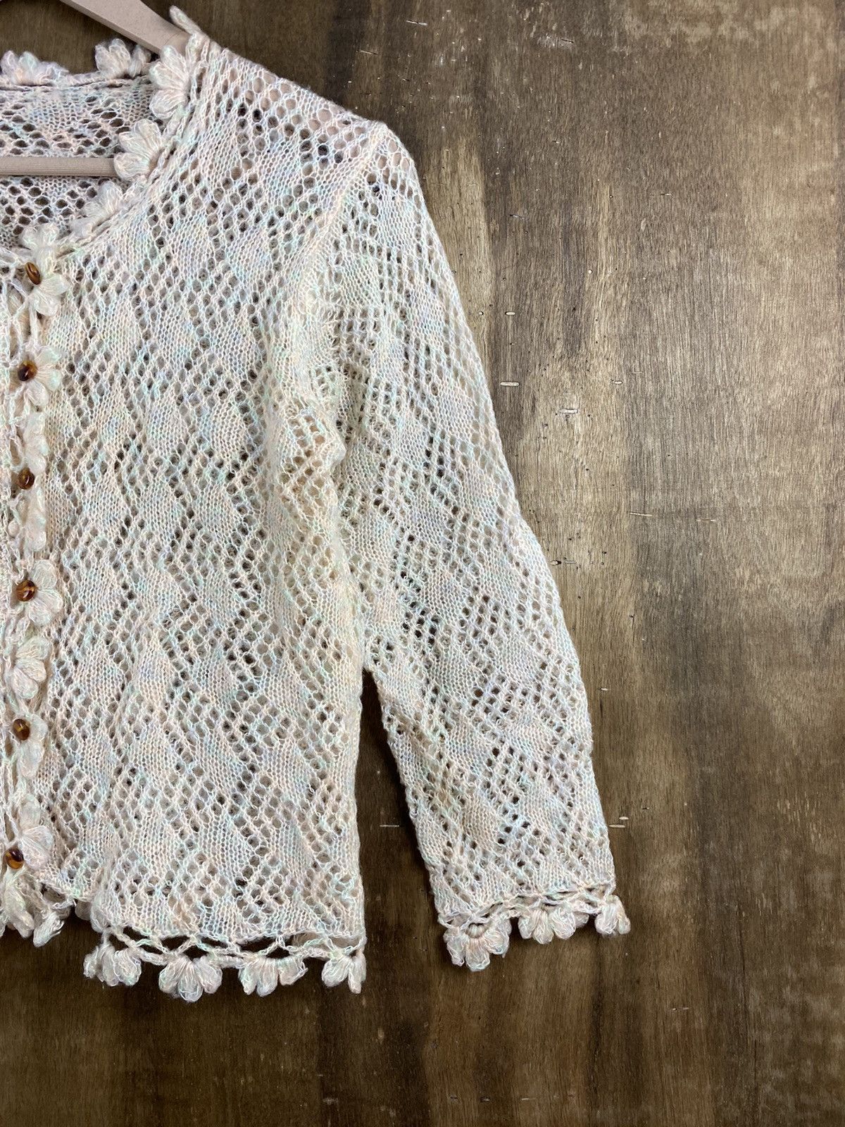 Homespun Knitwear × Japanese Brand Crochet sexy meshnet Homespun Japanese Knitwear #Z028 Size XS / US 0-2 / IT 36-38 - 4 Thumbnail