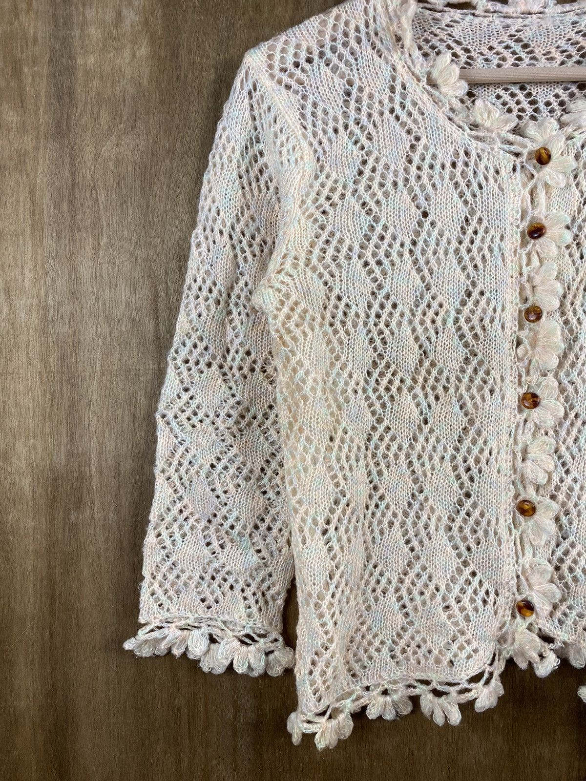 Homespun Knitwear × Japanese Brand Crochet sexy meshnet Homespun Japanese Knitwear #Z028 Size XS / US 0-2 / IT 36-38 - 2 Thumbnail