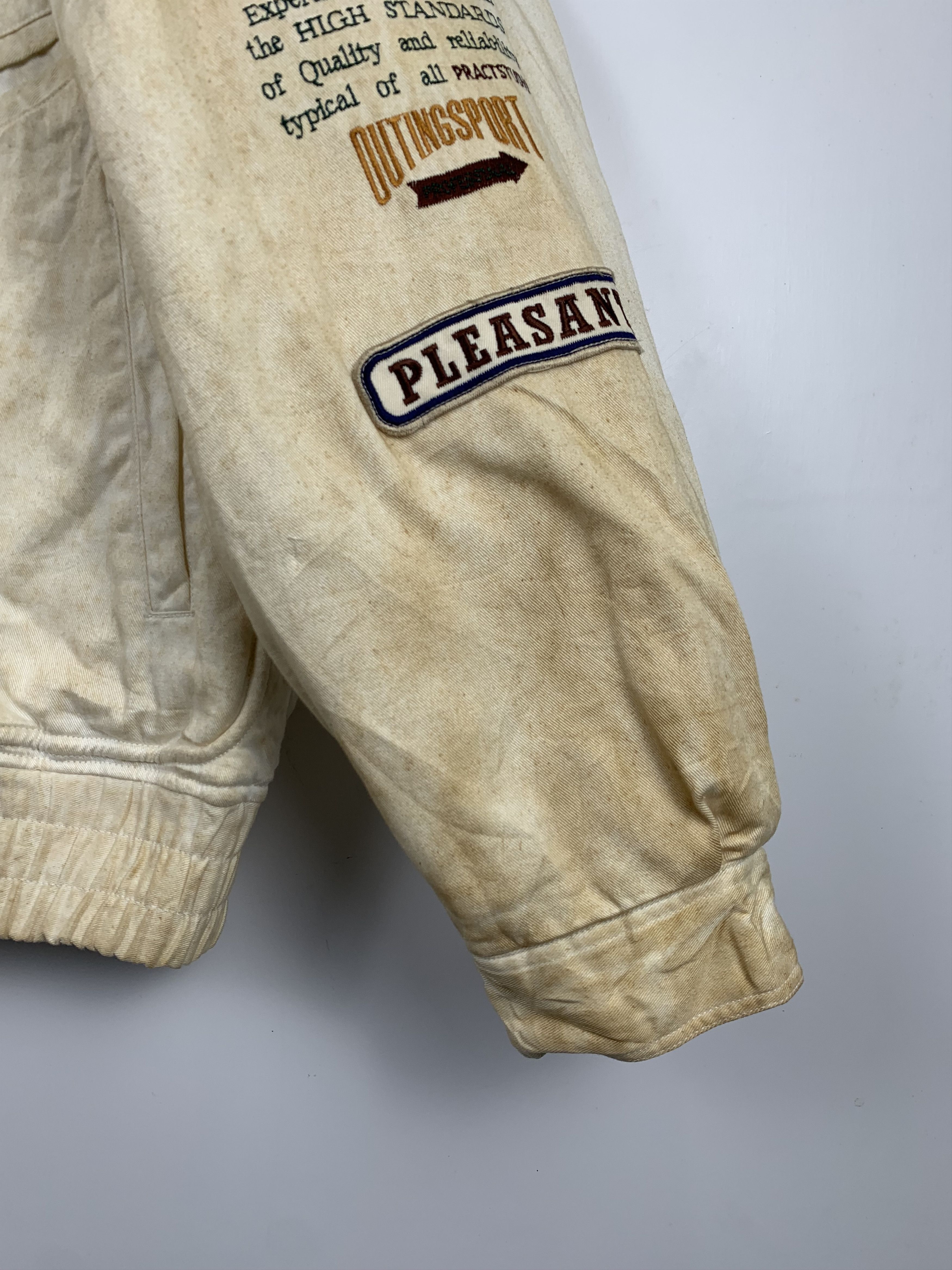 Other Vintage PRACT STUDIO Distressed Rugged Bomber Jacket J0276 Size US M / EU 48-50 / 2 - 3 Thumbnail