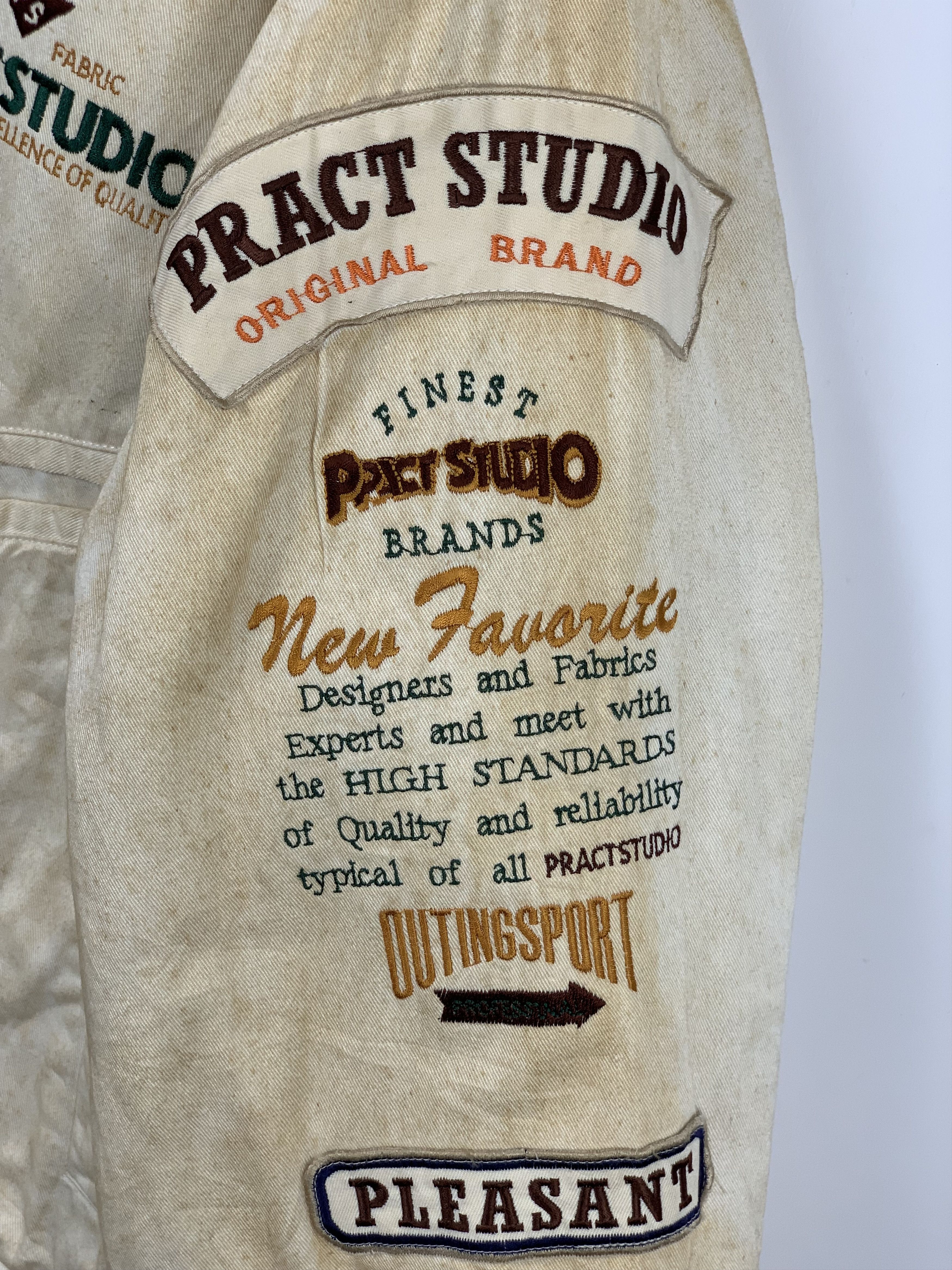 Other Vintage PRACT STUDIO Distressed Rugged Bomber Jacket J0276 Size US M / EU 48-50 / 2 - 5 Thumbnail